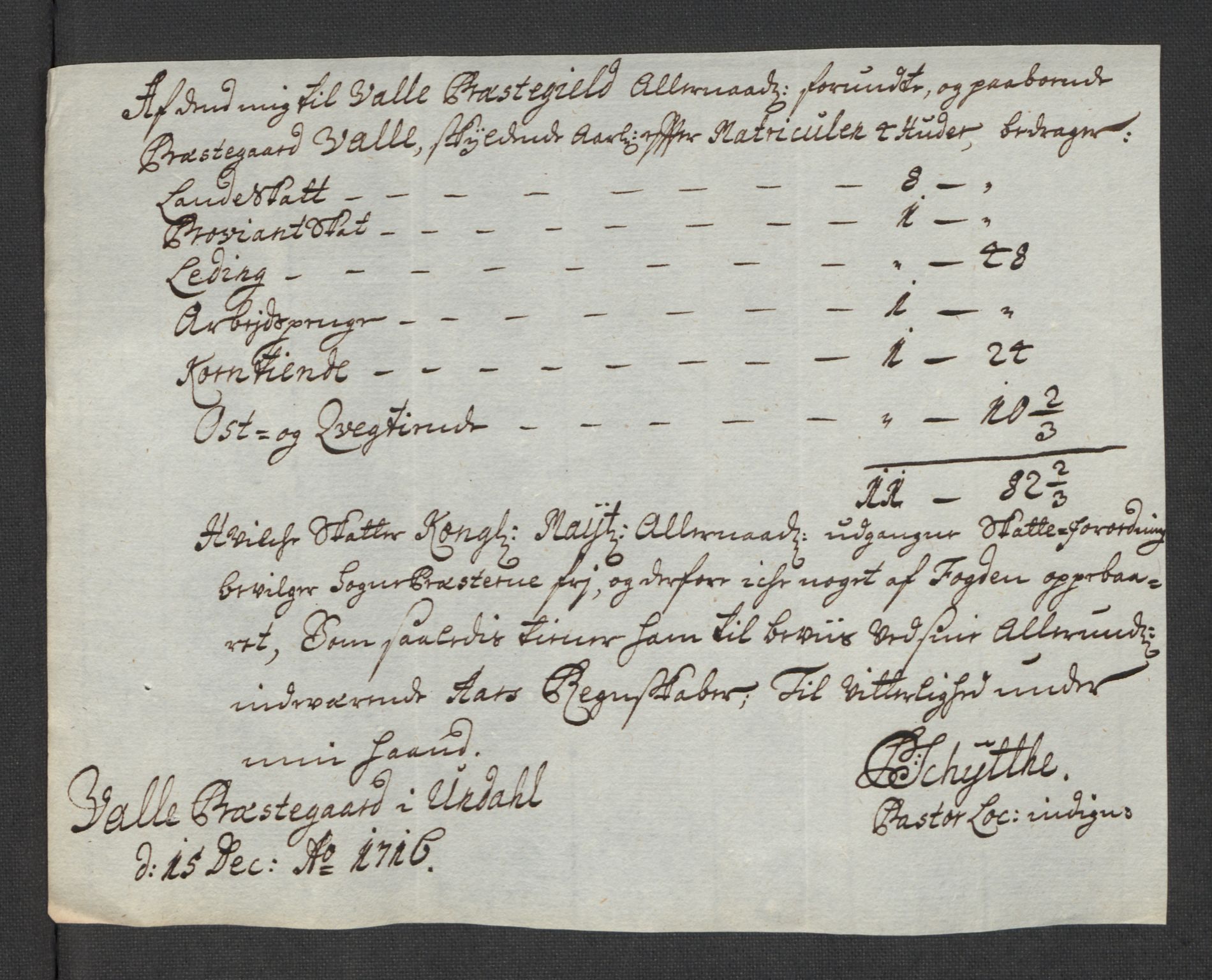 Rentekammeret inntil 1814, Reviderte regnskaper, Fogderegnskap, AV/RA-EA-4092/R43/L2560: Fogderegnskap Lista og Mandal, 1716, p. 186