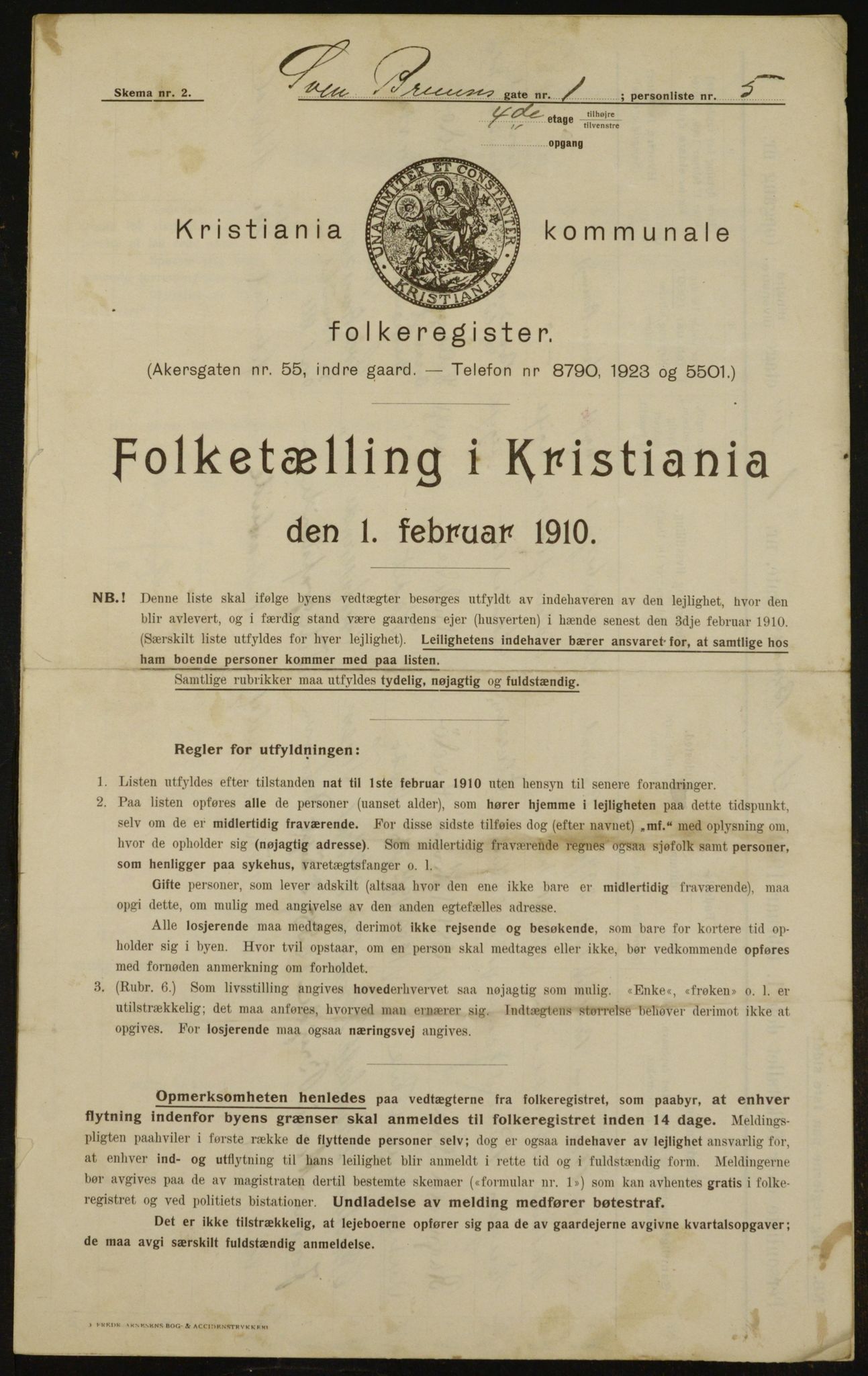 OBA, Municipal Census 1910 for Kristiania, 1910, p. 99398