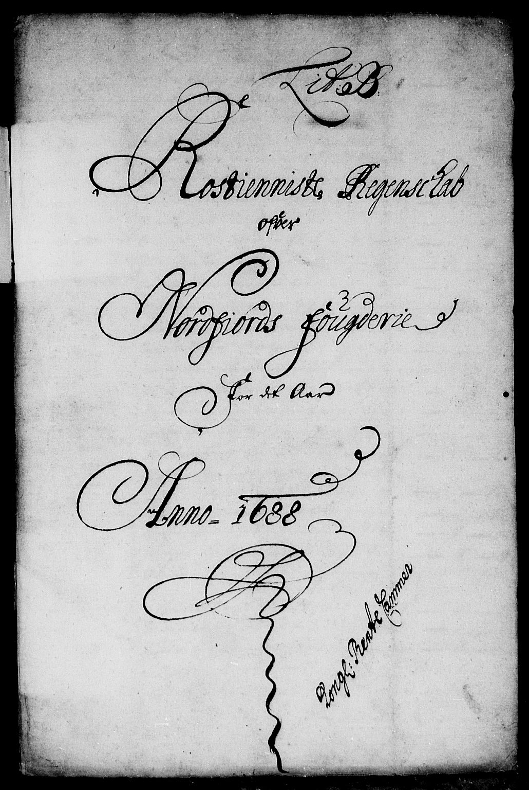 Rentekammeret inntil 1814, Reviderte regnskaper, Stiftamtstueregnskaper, Bergen stiftamt, AV/RA-EA-6043/R/Rc/L0087: Bergen stiftamt, 1688