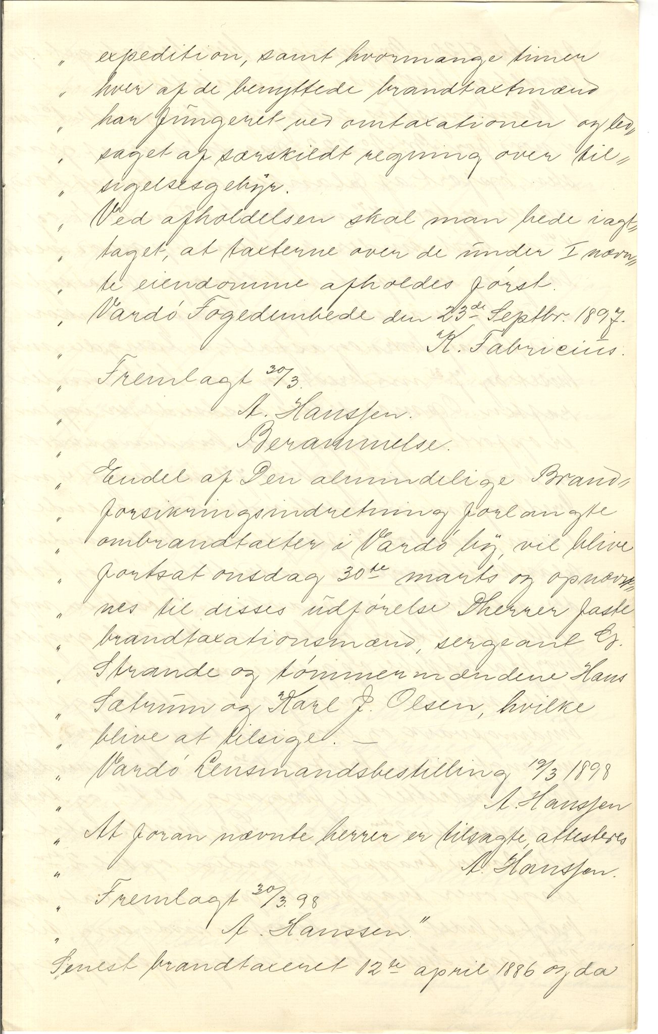 Brodtkorb handel A/S, VAMU/A-0001/Q/Qb/L0001: Skjøter og grunnbrev i Vardø by, 1822-1943, p. 399