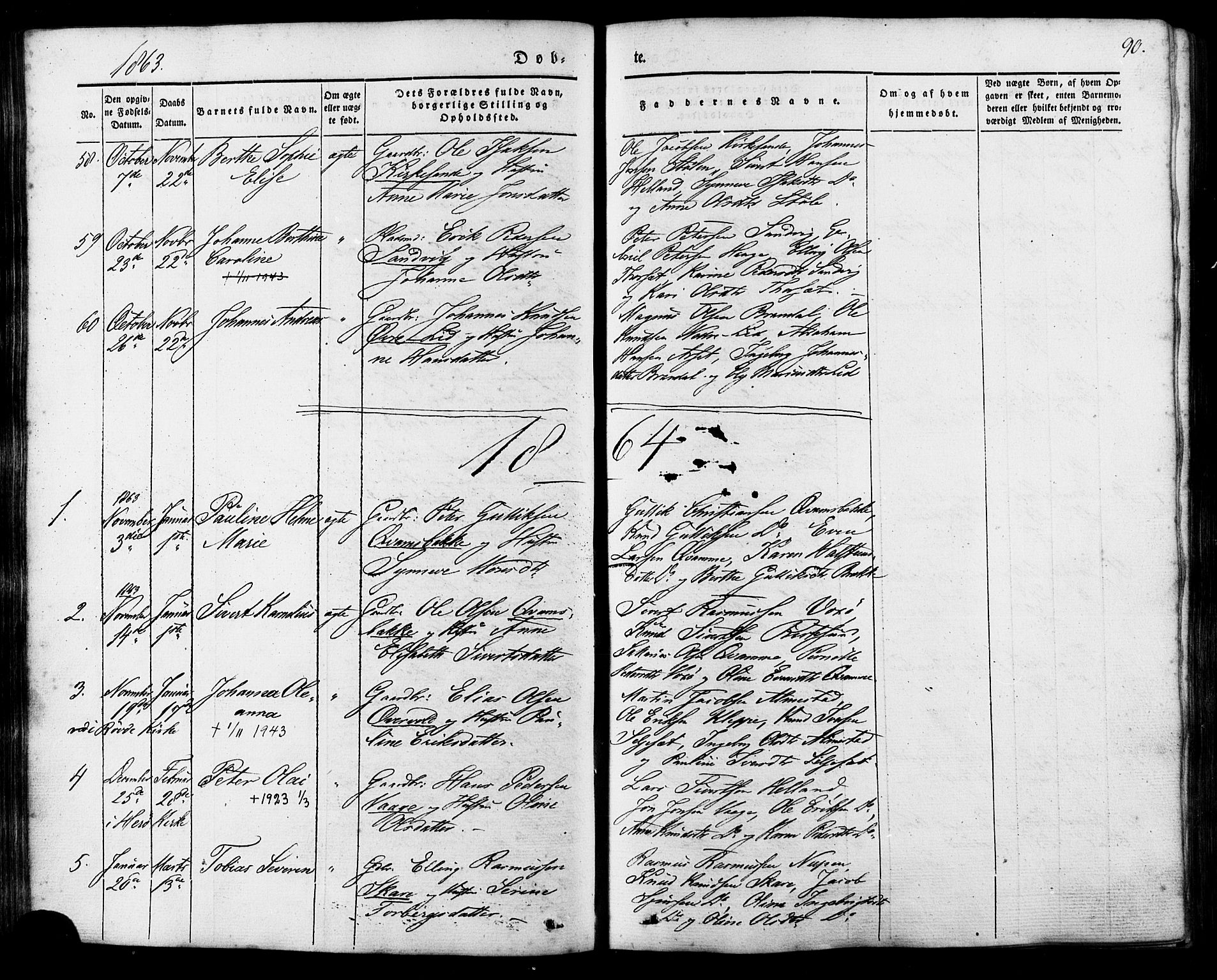 Ministerialprotokoller, klokkerbøker og fødselsregistre - Møre og Romsdal, AV/SAT-A-1454/503/L0034: Parish register (official) no. 503A02, 1841-1884, p. 90