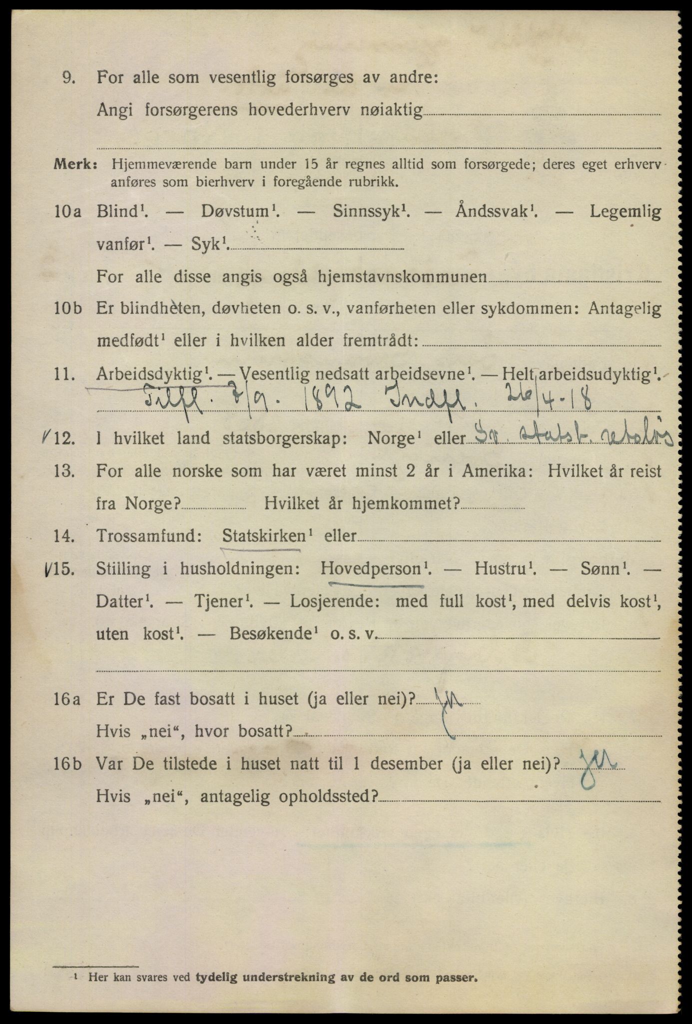 SAO, 1920 census for Kristiania, 1920, p. 590148