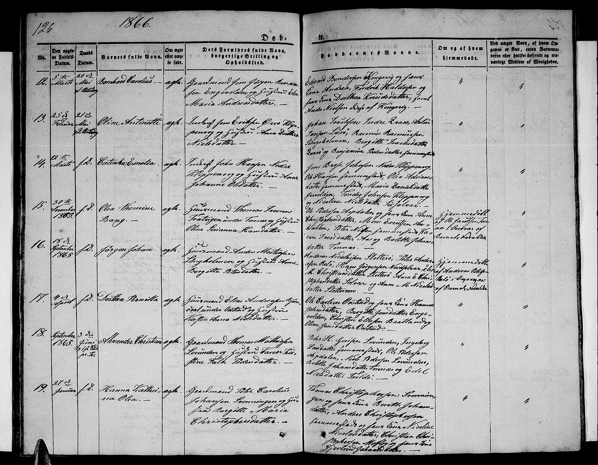 Ministerialprotokoller, klokkerbøker og fødselsregistre - Nordland, AV/SAT-A-1459/839/L0572: Parish register (copy) no. 839C02, 1841-1873, p. 126