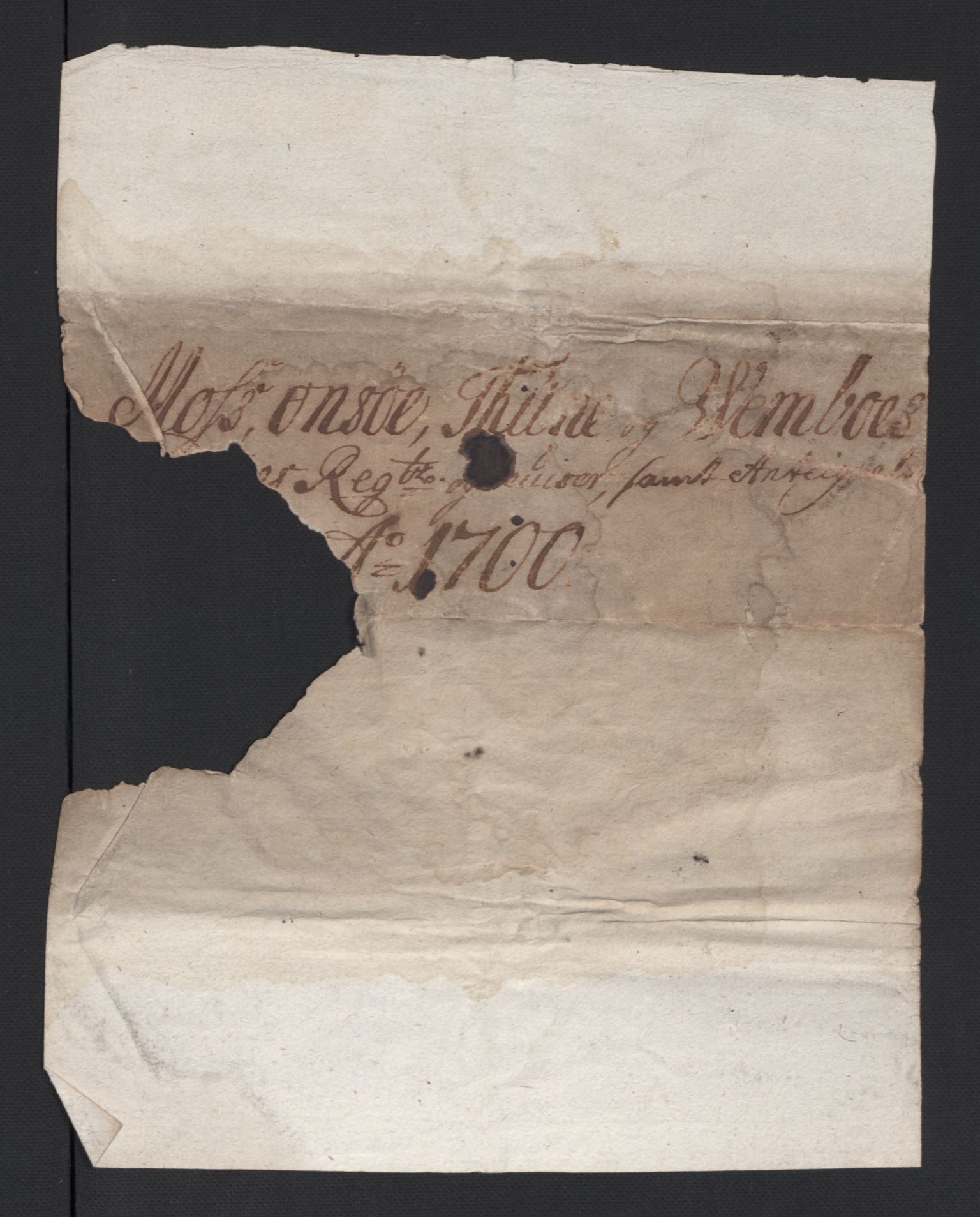 Rentekammeret inntil 1814, Reviderte regnskaper, Fogderegnskap, RA/EA-4092/R04/L0129: Fogderegnskap Moss, Onsøy, Tune, Veme og Åbygge, 1700, p. 494