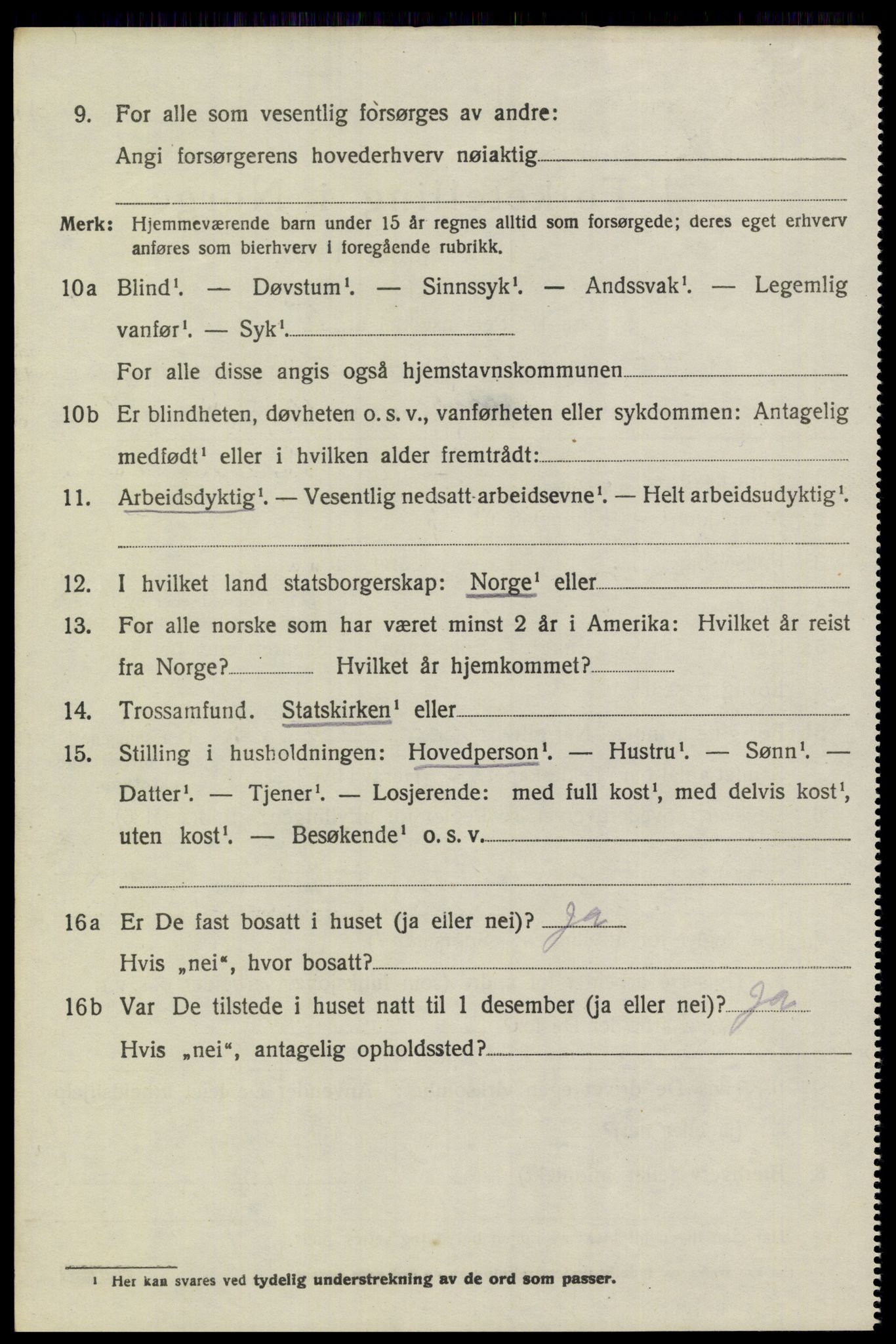 SAKO, 1920 census for Sannidal, 1920, p. 4946