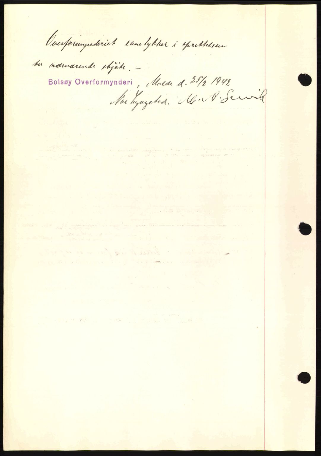 Romsdal sorenskriveri, AV/SAT-A-4149/1/2/2C: Mortgage book no. A11, 1941-1942, Diary no: : 412/1942