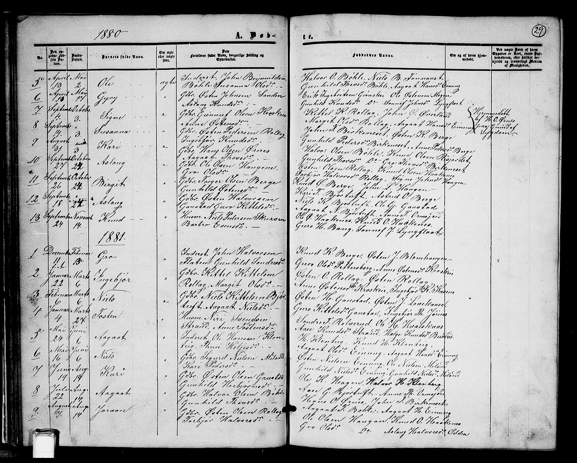 Tinn kirkebøker, SAKO/A-308/G/Gb/L0002: Parish register (copy) no. II 2, 1851-1886, p. 29