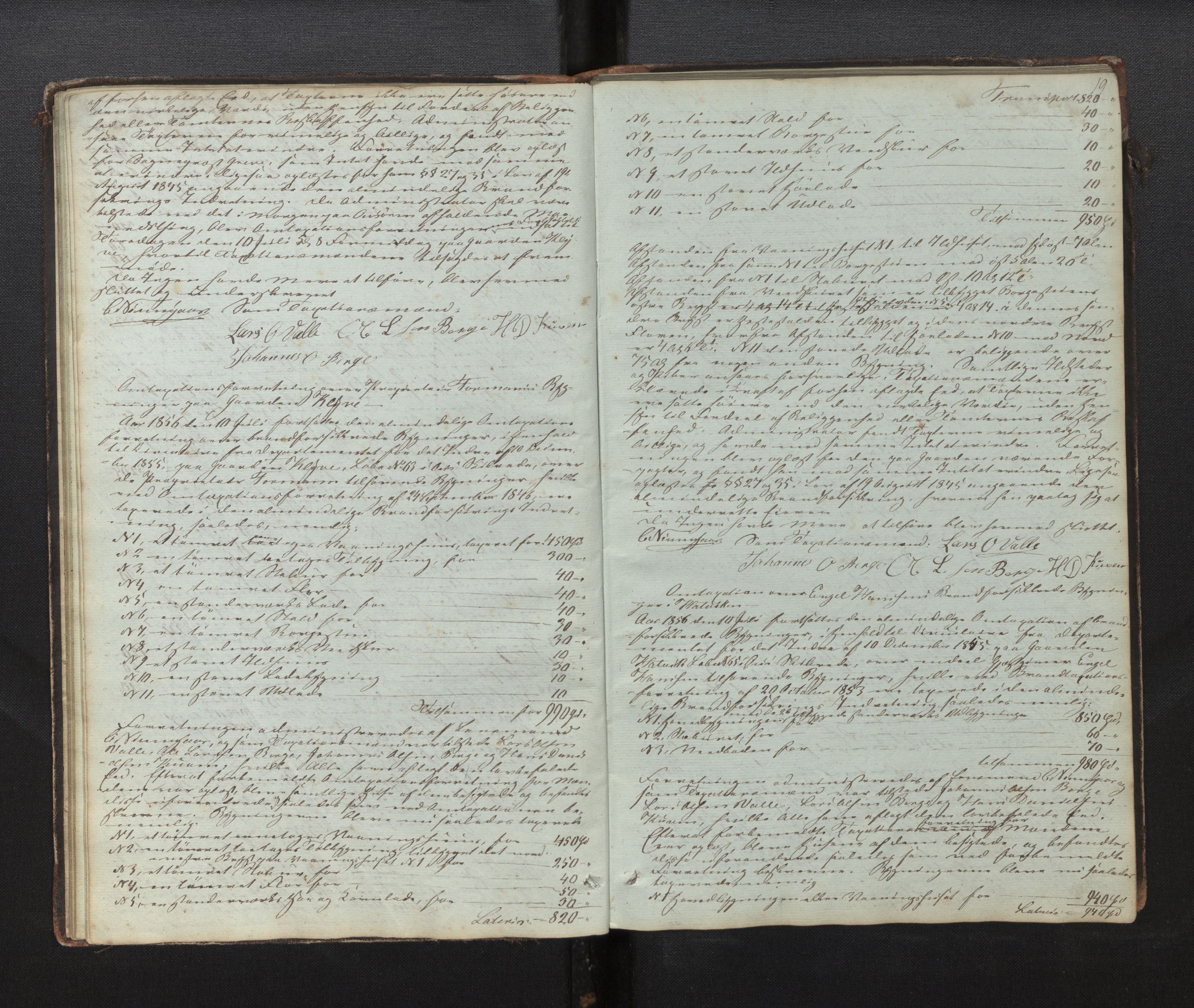 Lensmannen i Os, AV/SAB-A-34101/0012/L0001: Branntakstprotokoll, 1846-1873, p. 18b-19a