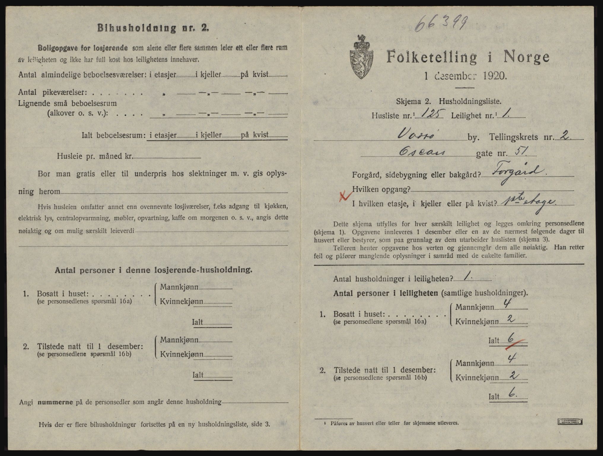 SATØ, 1920 census for Vadsø, 1920, p. 1336