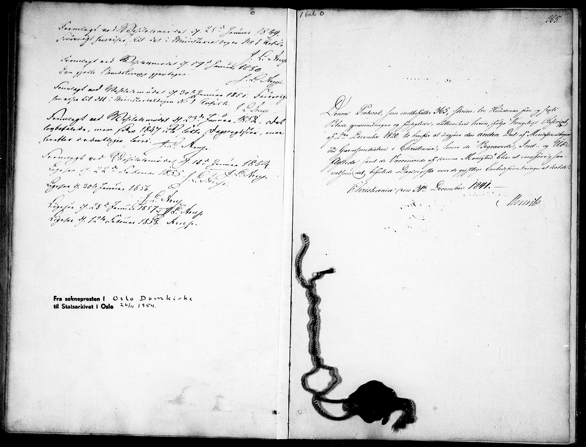 Garnisonsmenigheten Kirkebøker, SAO/A-10846/F/Fa/L0009: Parish register (official) no. 9, 1842-1859, p. 365