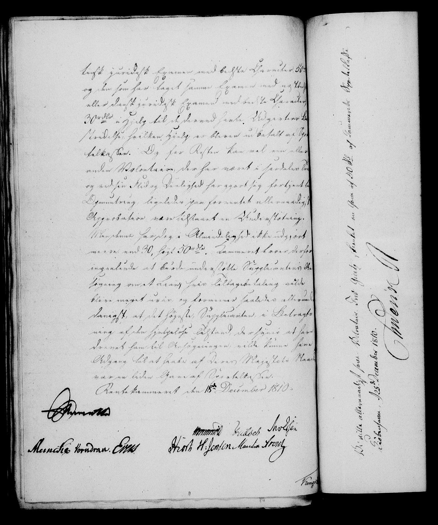 Rentekammeret, Kammerkanselliet, RA/EA-3111/G/Gf/Gfa/L0092: Norsk relasjons- og resolusjonsprotokoll (merket RK 52.92), 1810, p. 615