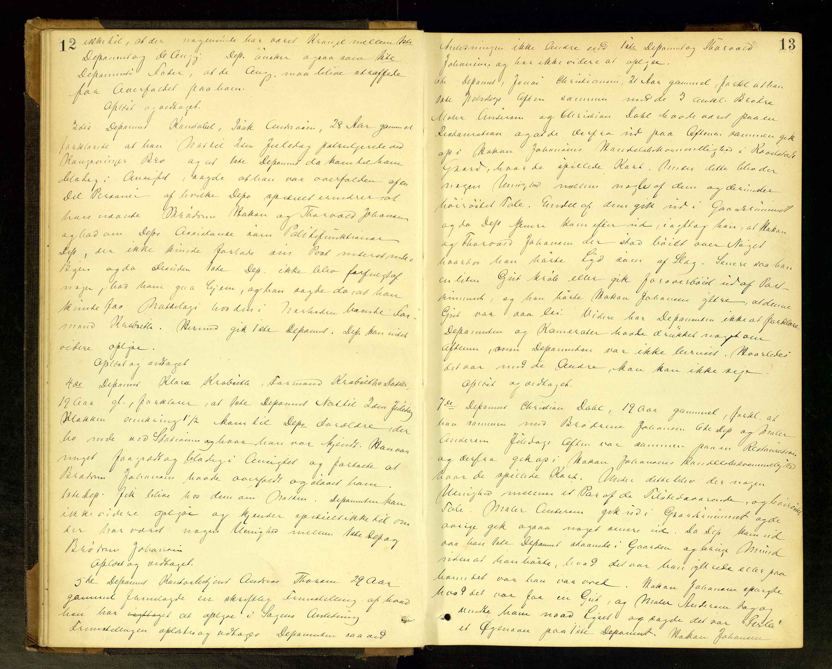 Vinger og Odal sorenskriveri, AV/SAH-TING-022/G/Gc/Gca/L0018: Ekstrarettsprotokoll - Kongsvinger, 1885-1891, p. 12b-13a