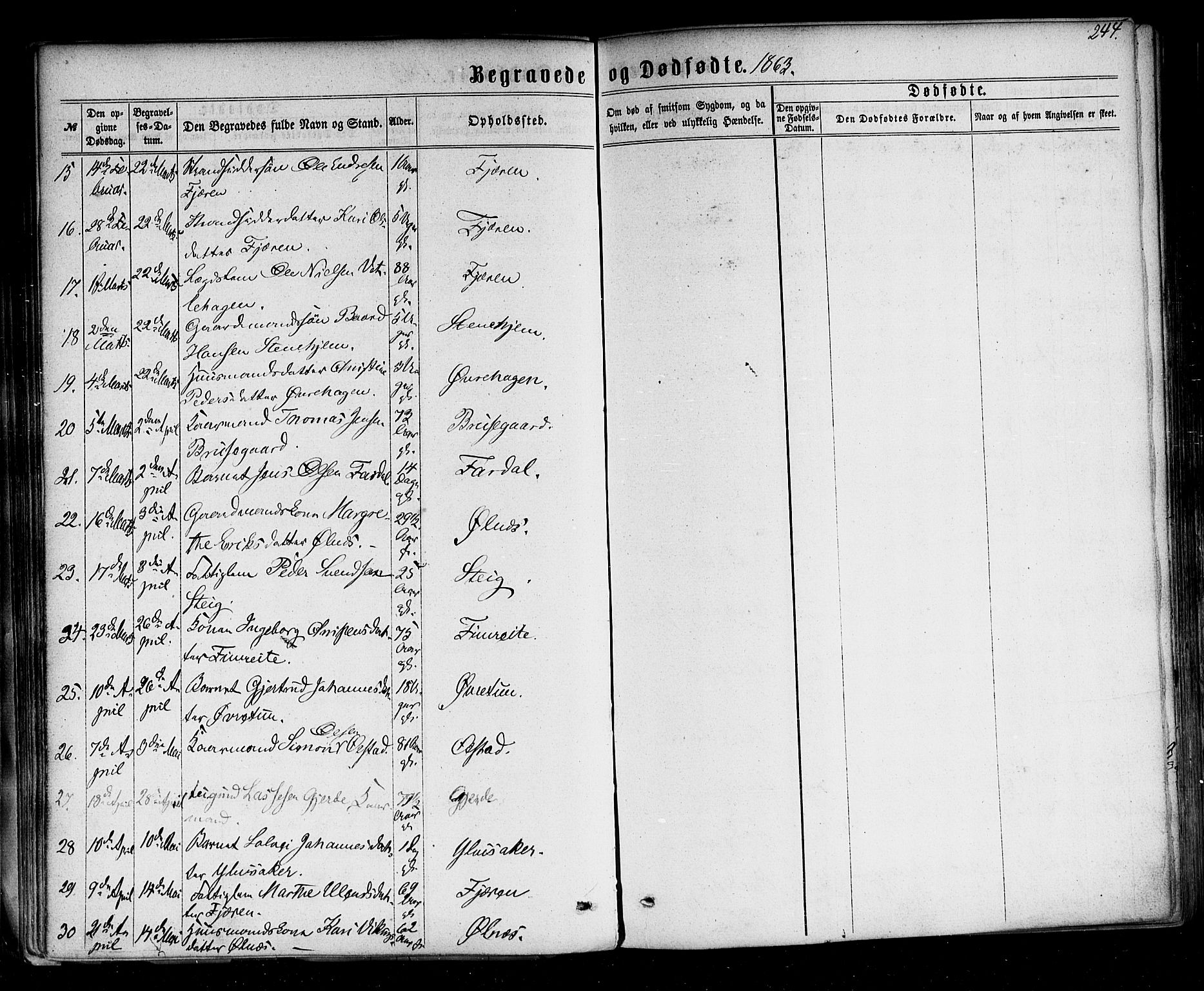 Sogndal sokneprestembete, AV/SAB-A-81301/H/Haa/Haaa/L0013: Parish register (official) no. A 13, 1859-1877, p. 244