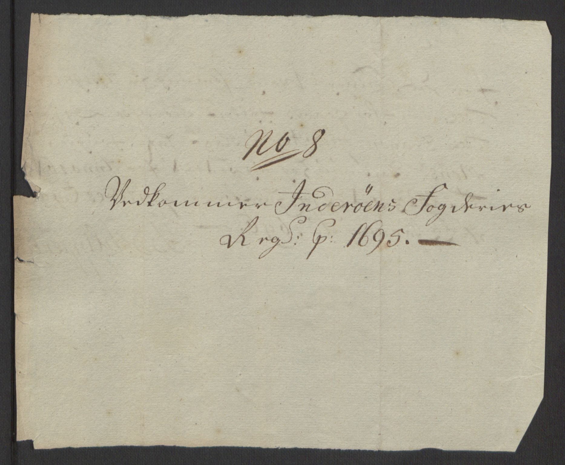 Rentekammeret inntil 1814, Reviderte regnskaper, Fogderegnskap, RA/EA-4092/R63/L4309: Fogderegnskap Inderøy, 1695-1697, p. 95