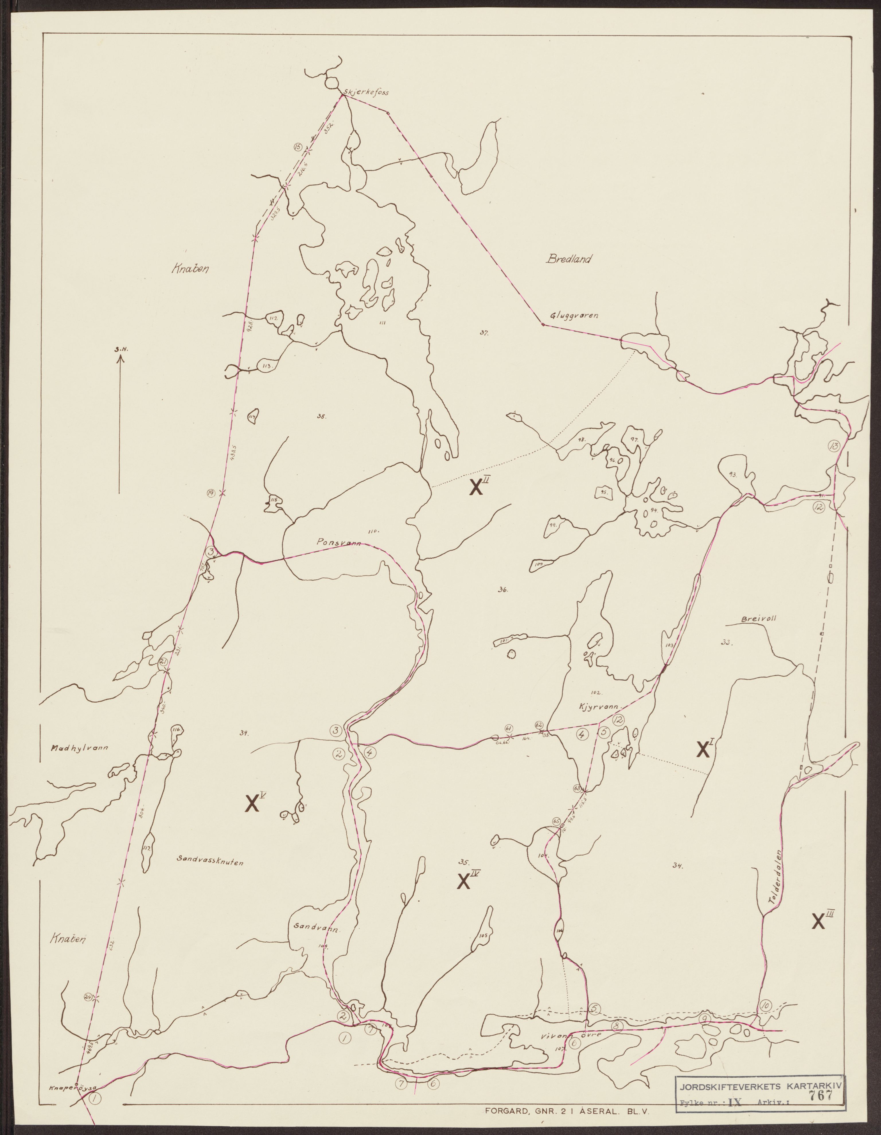 Jordskifteverkets kartarkiv, AV/RA-S-3929/T, 1859-1988, p. 965