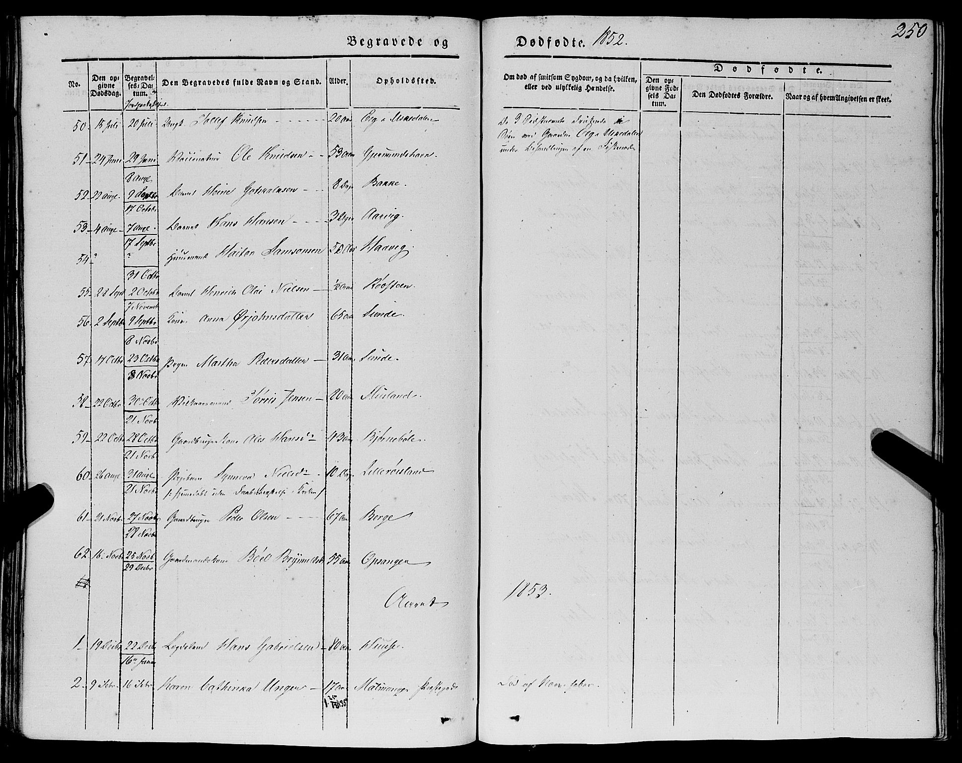 Kvinnherad sokneprestembete, SAB/A-76401/H/Haa: Parish register (official) no. A 7, 1843-1853, p. 250