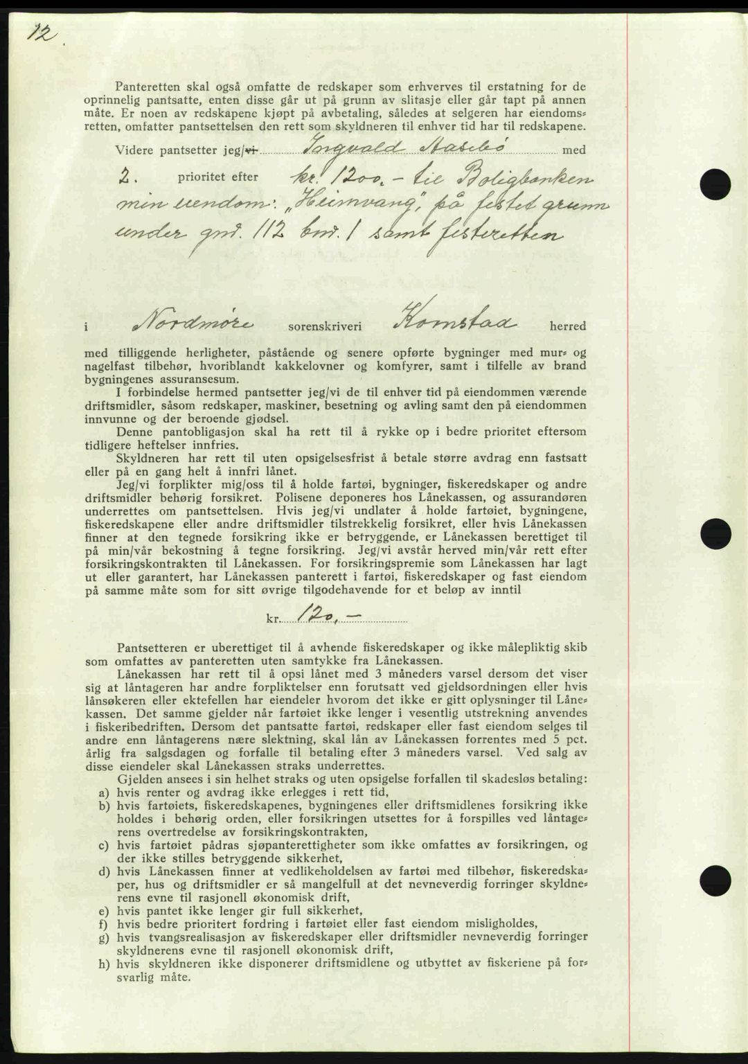 Nordmøre sorenskriveri, AV/SAT-A-4132/1/2/2Ca: Mortgage book no. B85, 1939-1939, Diary no: : 770/1939