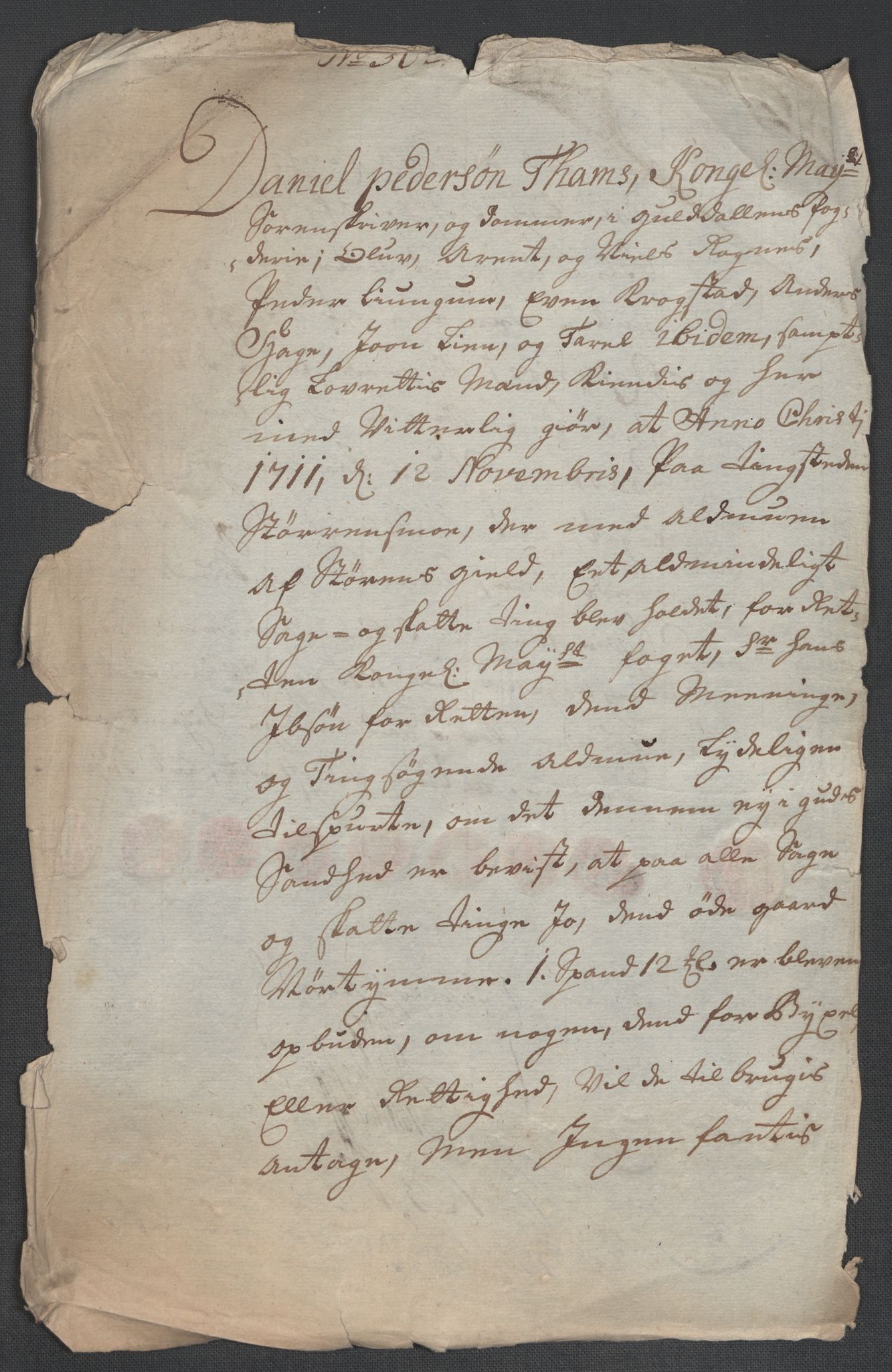 Rentekammeret inntil 1814, Reviderte regnskaper, Fogderegnskap, AV/RA-EA-4092/R60/L3962: Fogderegnskap Orkdal og Gauldal, 1711, p. 349