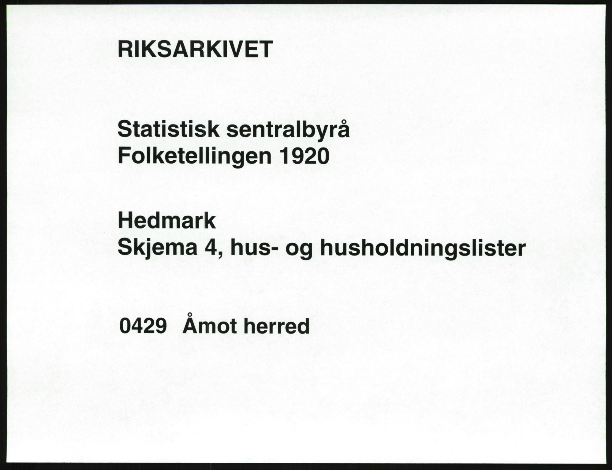 SAH, 1920 census for Åmot, 1920, p. 53