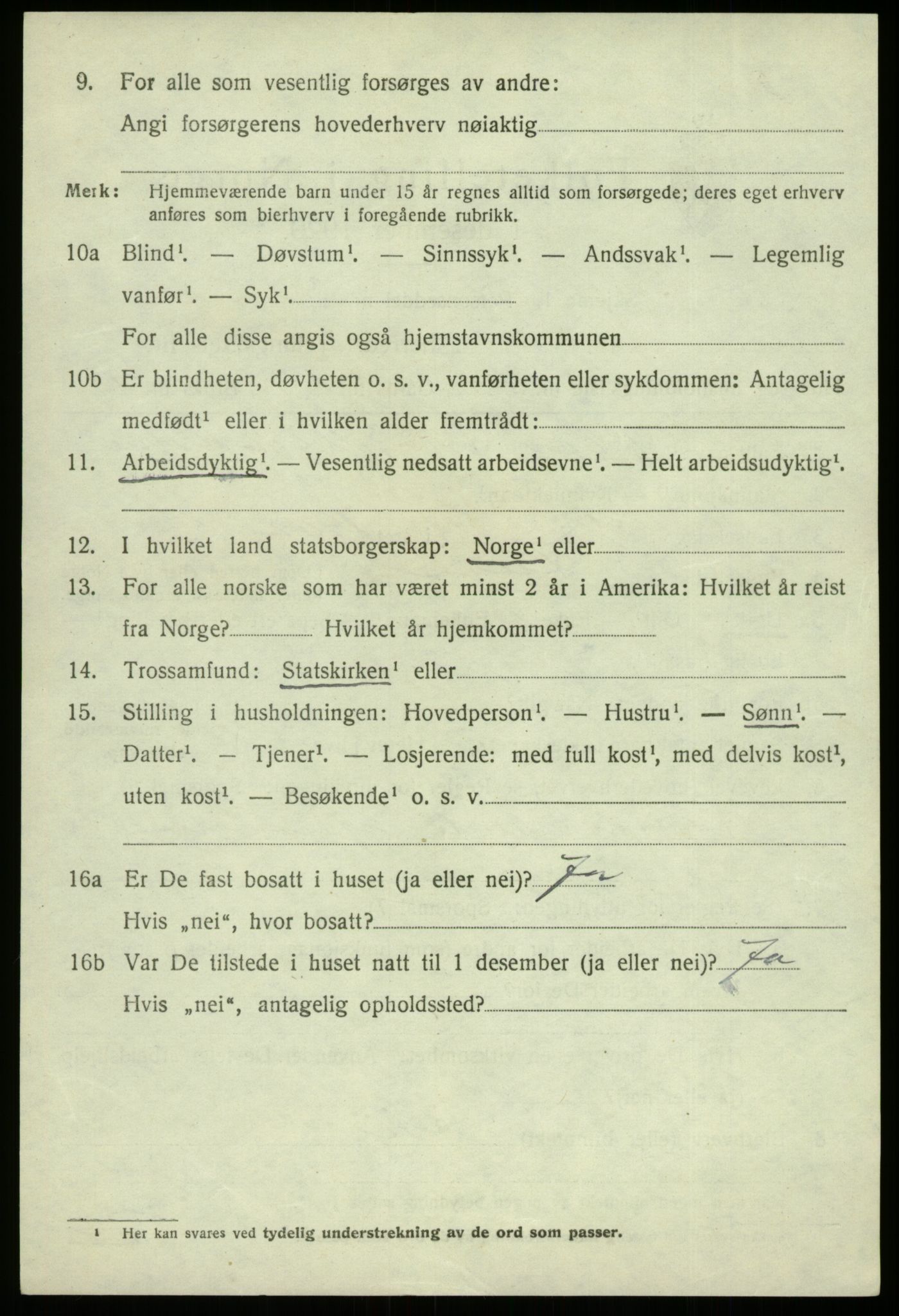 SAB, 1920 census for Fusa, 1920, p. 1554