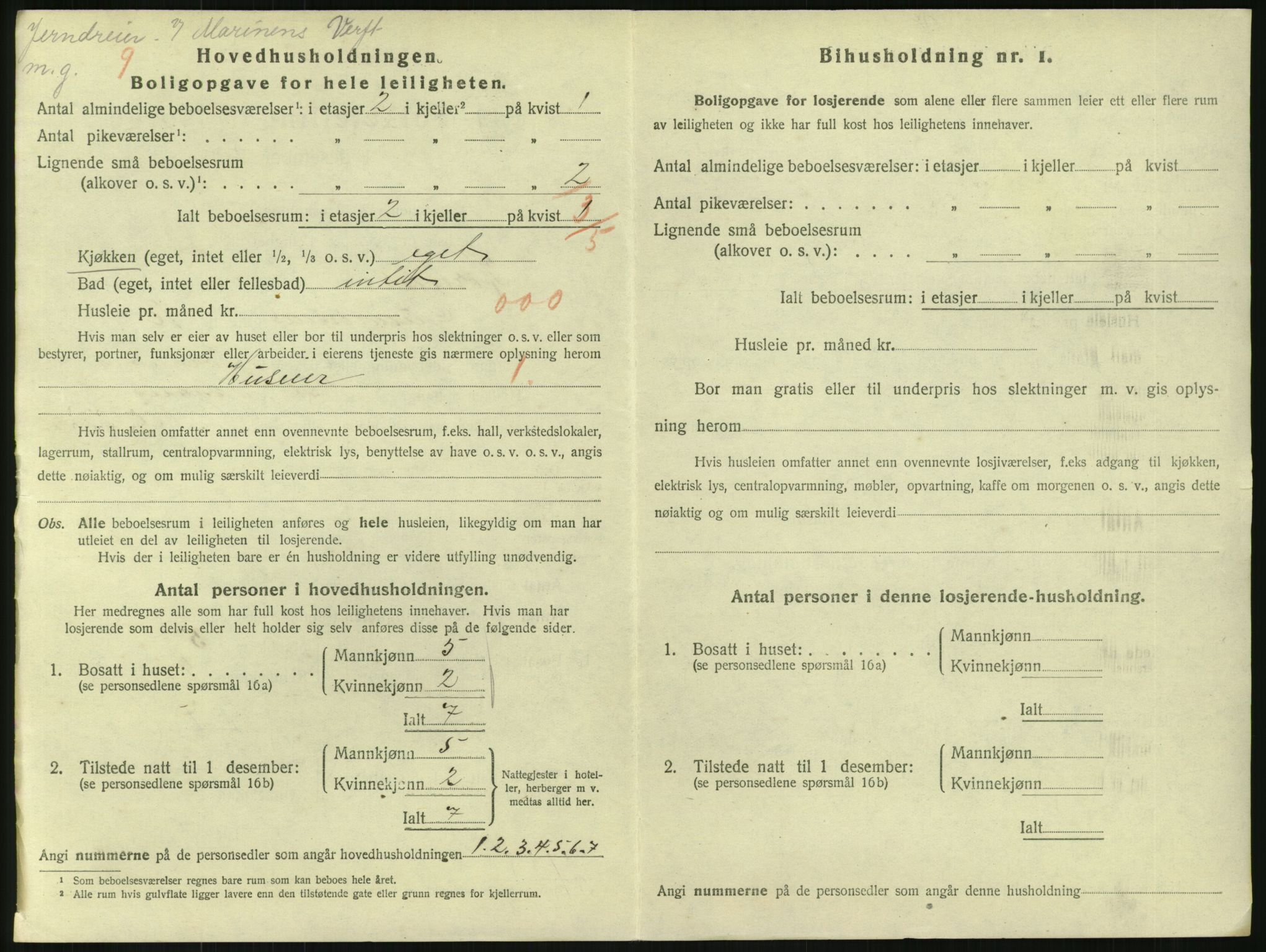 SAKO, 1920 census for Horten, 1920, p. 3712