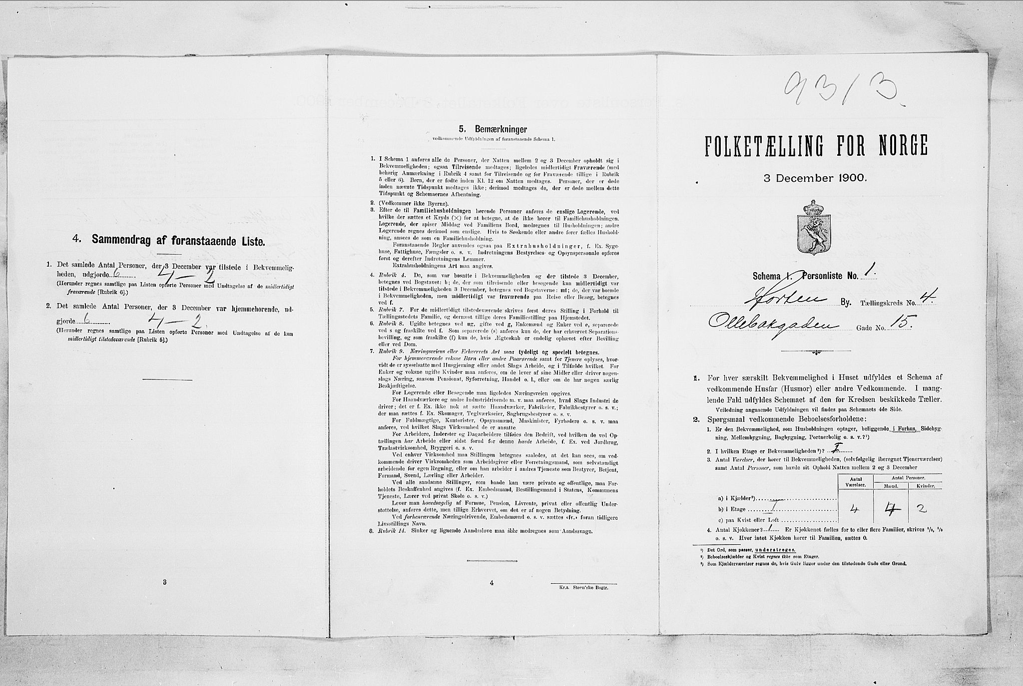 RA, 1900 census for Horten, 1900, p. 2650