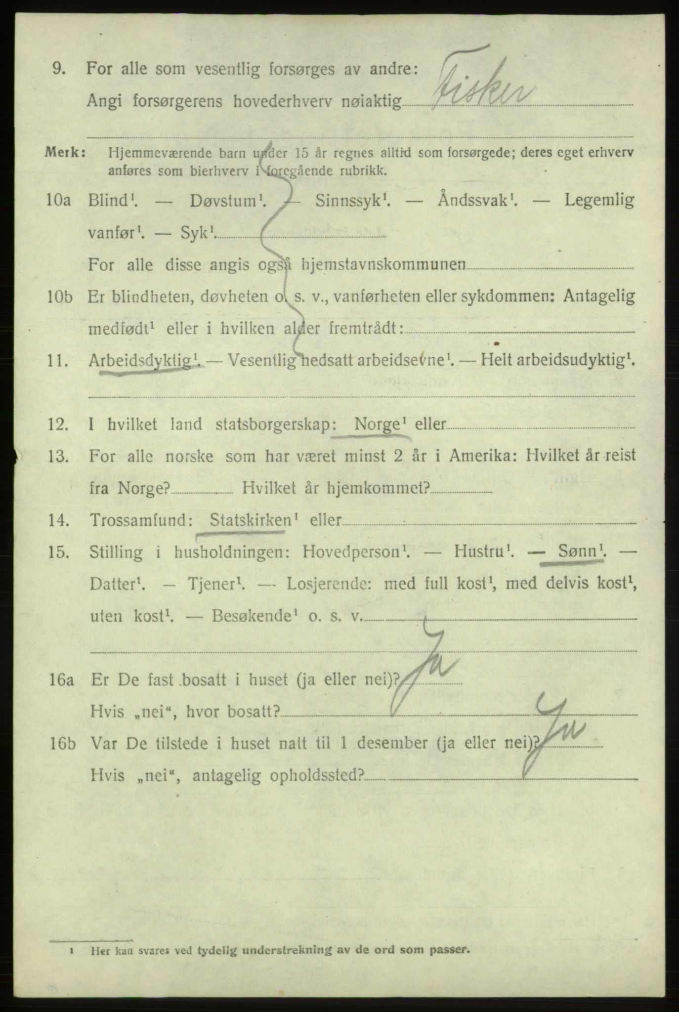 SAB, 1920 census for Bømlo, 1920, p. 2446