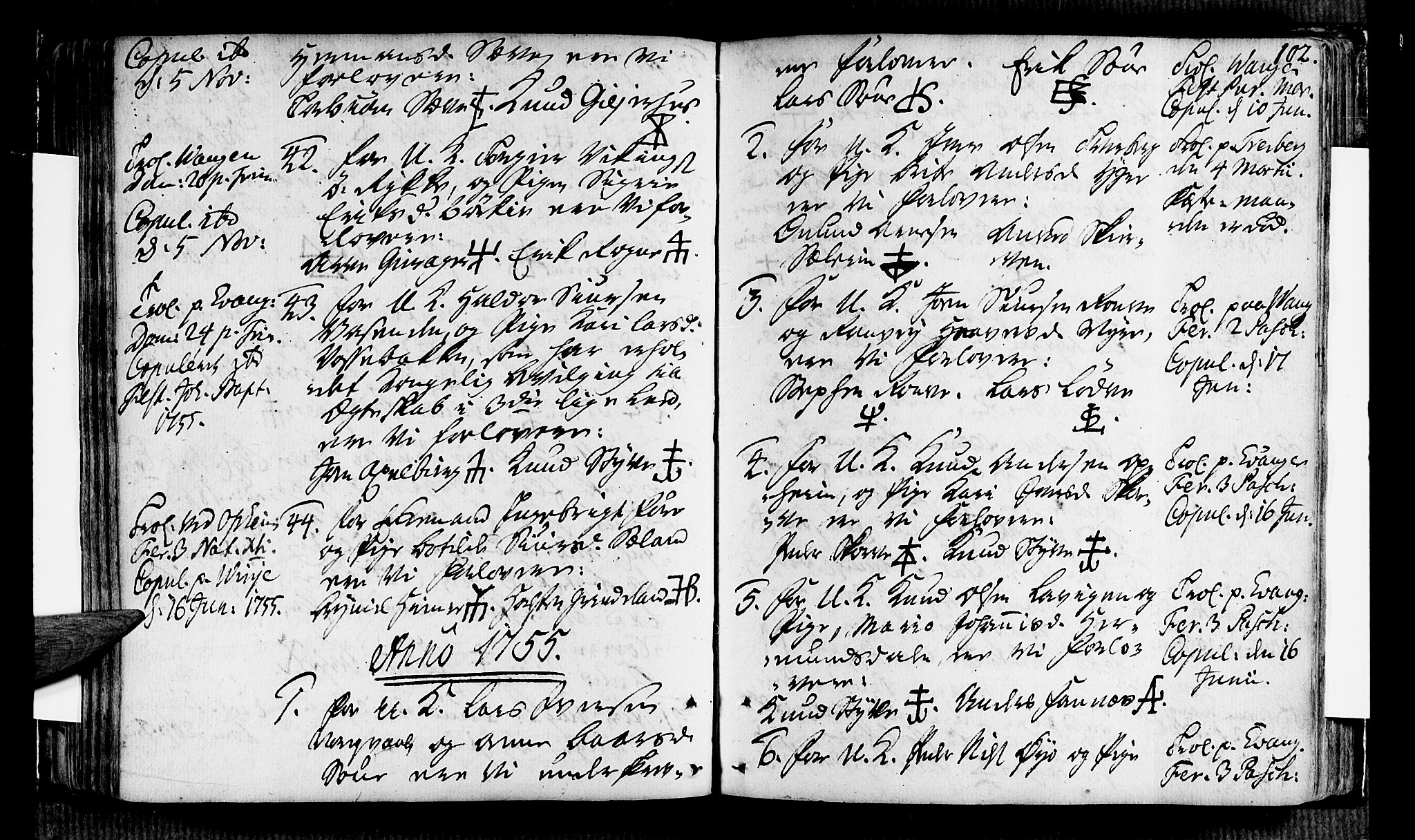 Voss sokneprestembete, AV/SAB-A-79001/H/Haa: Parish register (official) no. A 7, 1731-1773, p. 102