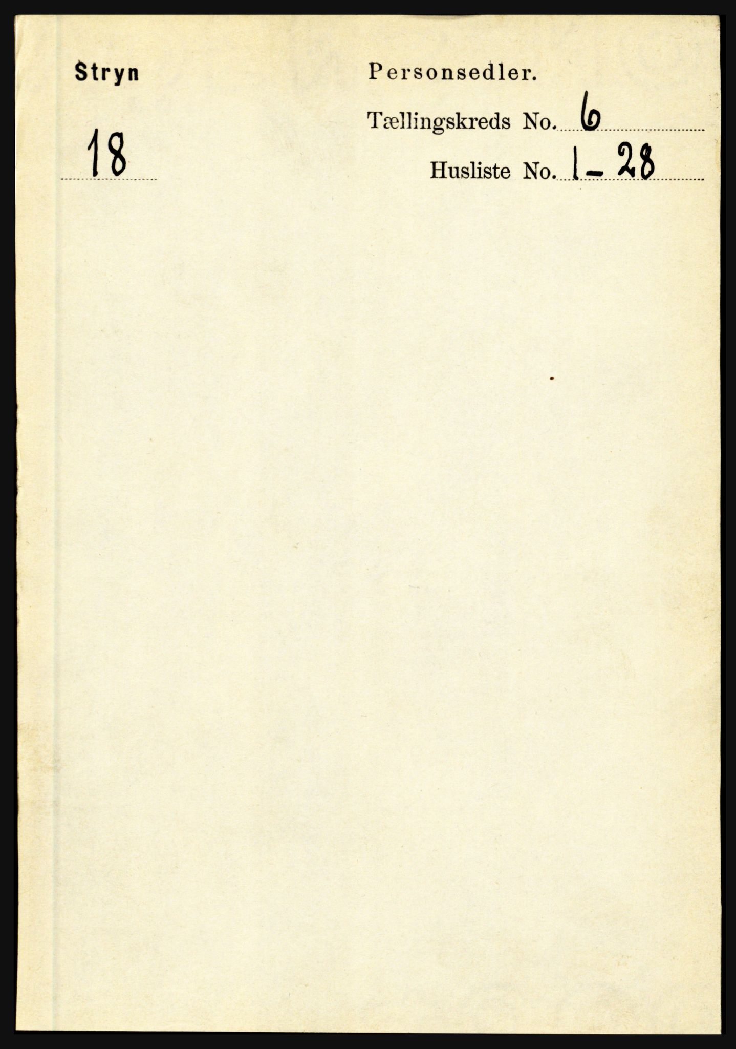 RA, 1891 census for 1448 Stryn, 1891, p. 2389