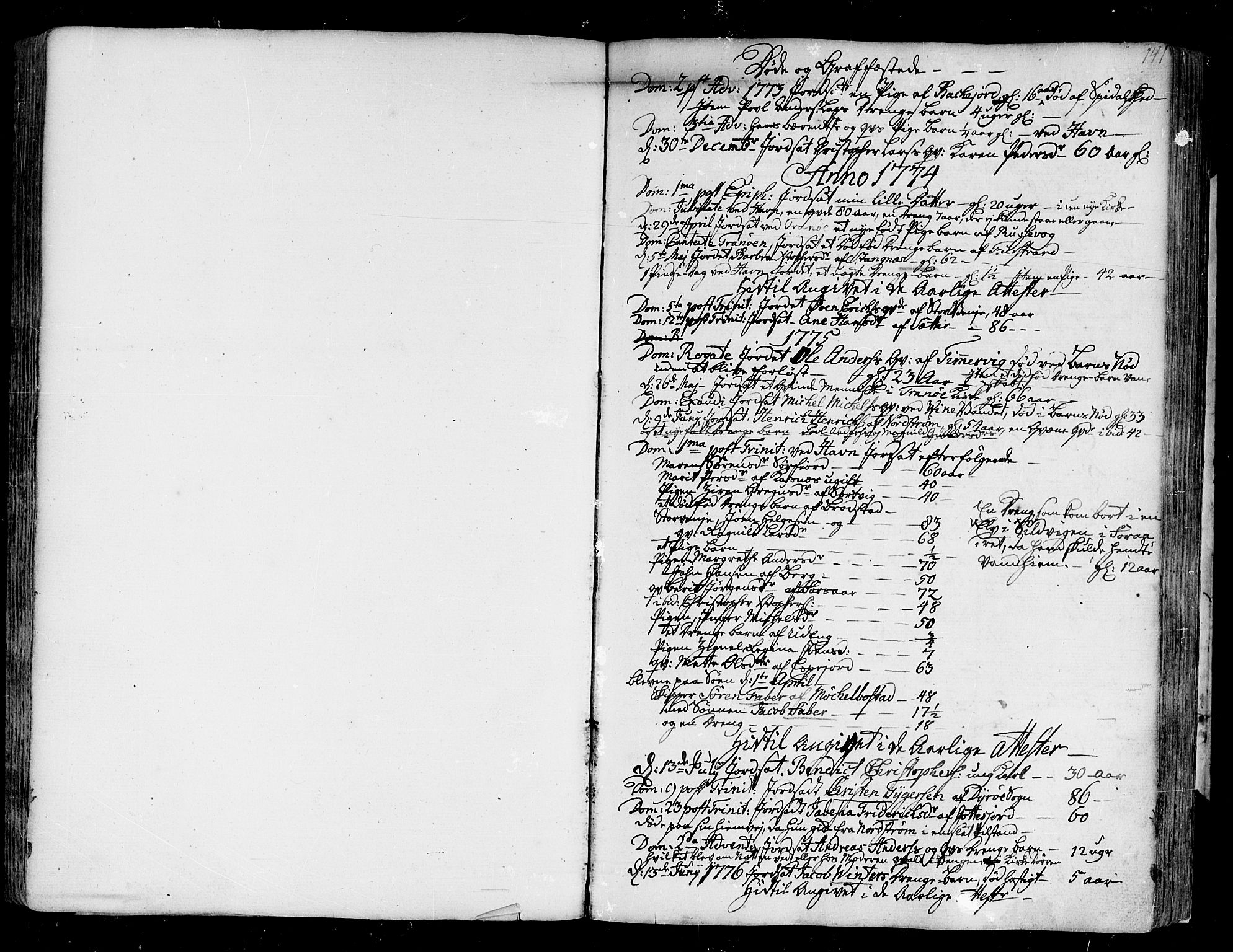Tranøy sokneprestkontor, SATØ/S-1313/I/Ia/Iaa/L0002kirke: Parish register (official) no. 2, 1773-1806, p. 141