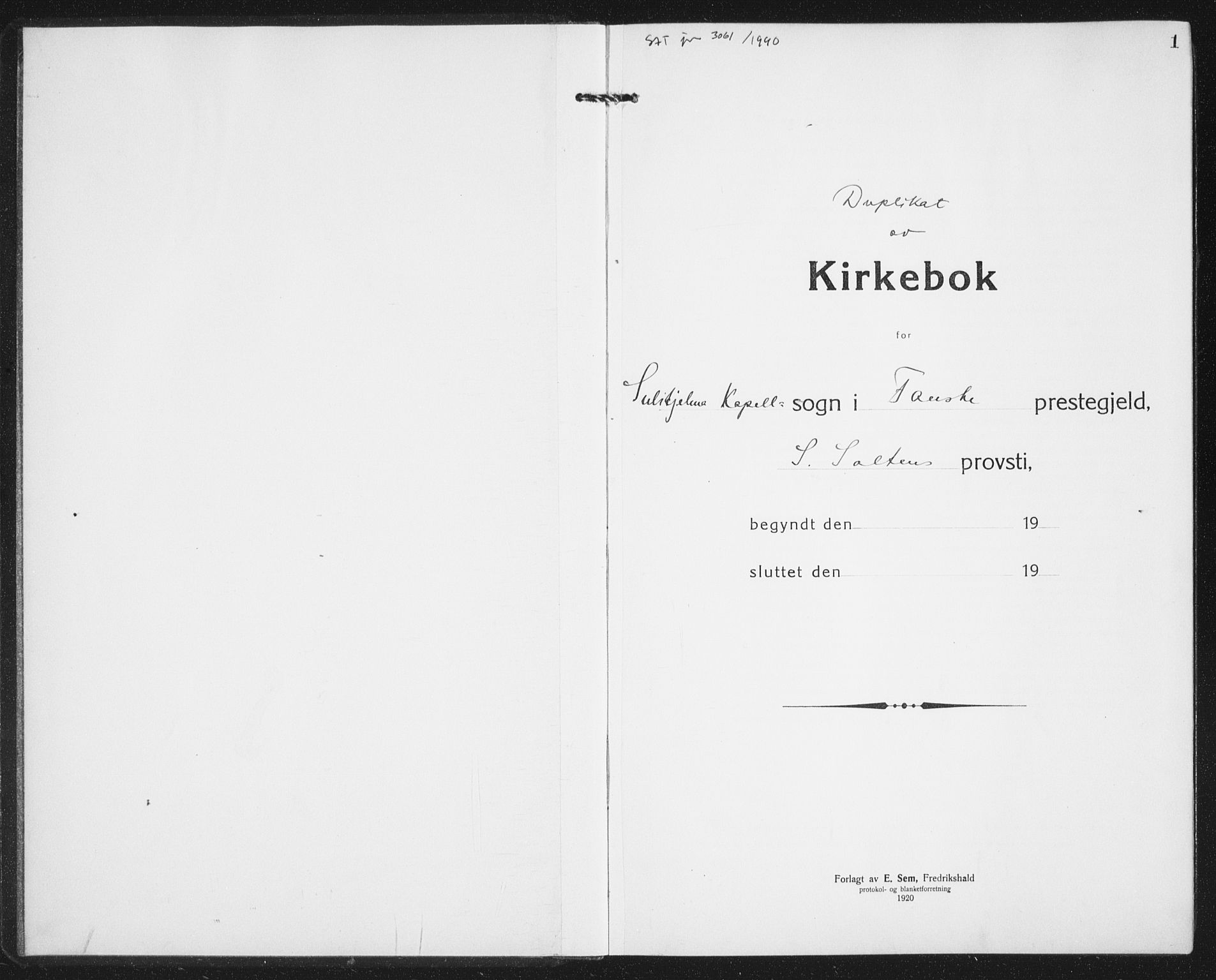 Ministerialprotokoller, klokkerbøker og fødselsregistre - Nordland, AV/SAT-A-1459/850/L0718: Parish register (copy) no. 850C02, 1921-1941, p. 1