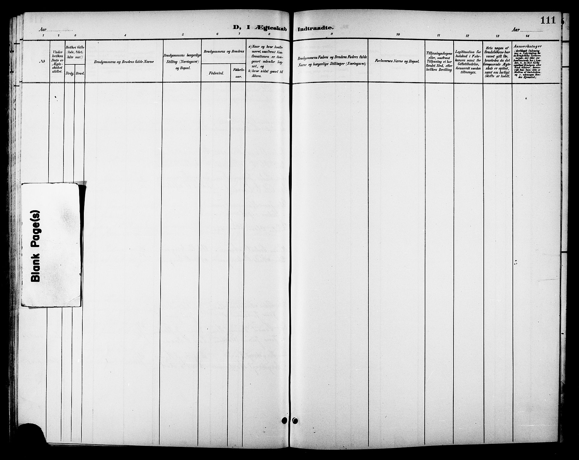 Ministerialprotokoller, klokkerbøker og fødselsregistre - Sør-Trøndelag, SAT/A-1456/688/L1029: Parish register (copy) no. 688C04, 1899-1915, p. 111