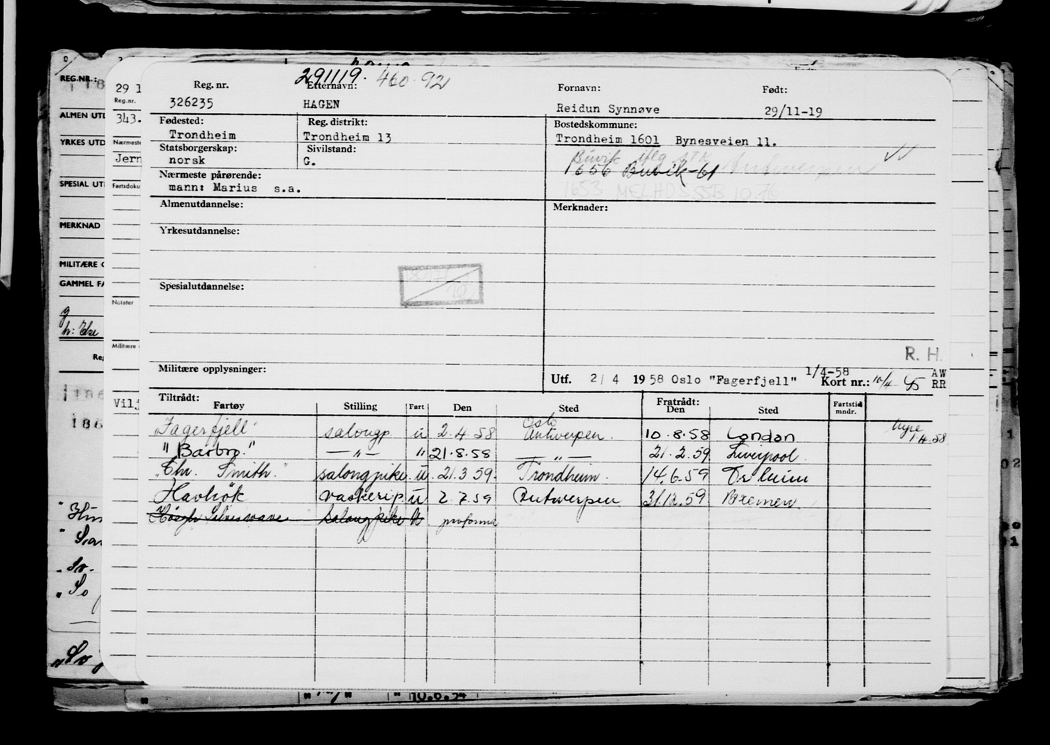 Direktoratet for sjømenn, AV/RA-S-3545/G/Gb/L0174: Hovedkort, 1919, p. 220