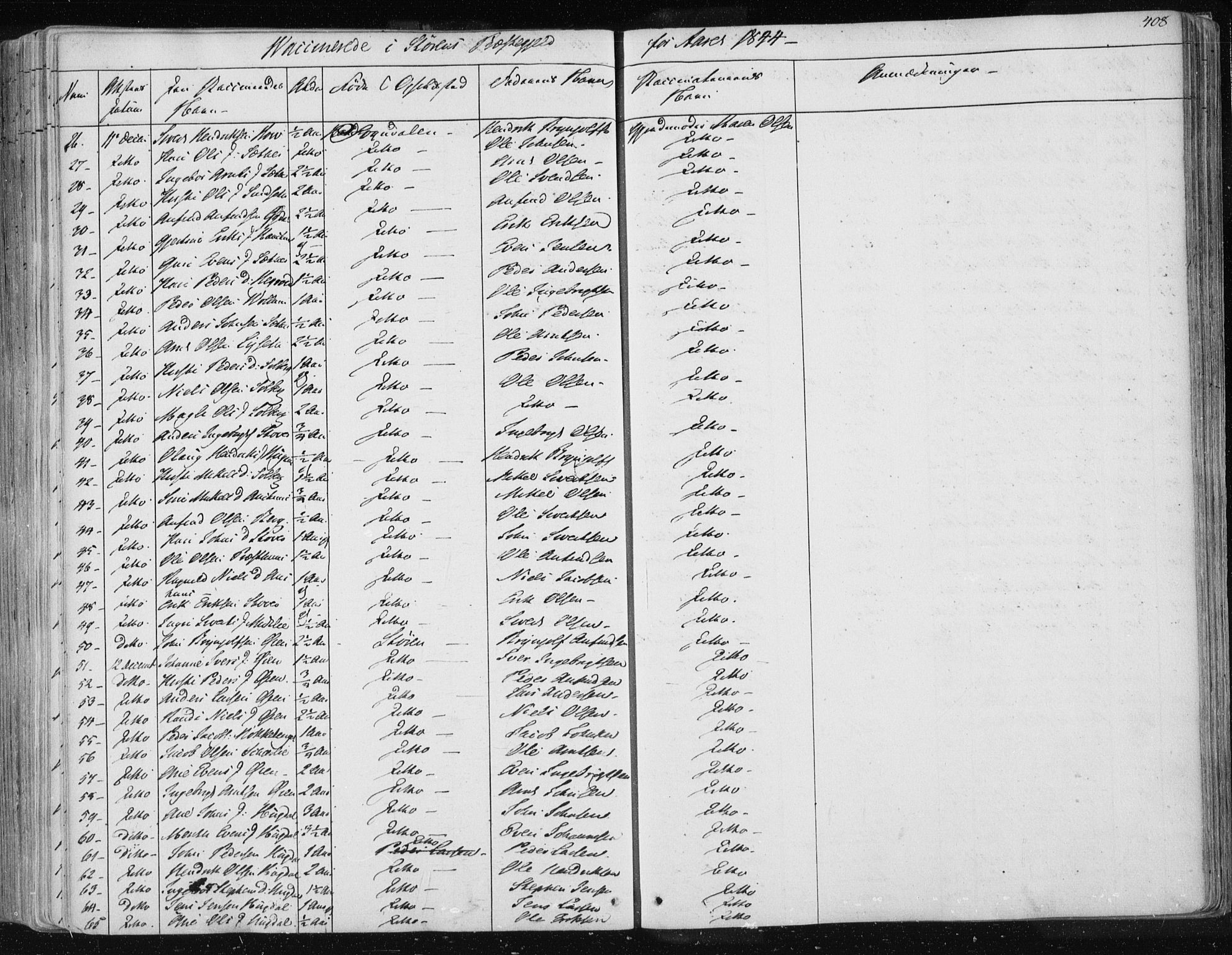 Ministerialprotokoller, klokkerbøker og fødselsregistre - Sør-Trøndelag, SAT/A-1456/687/L0997: Parish register (official) no. 687A05 /1, 1843-1848, p. 408