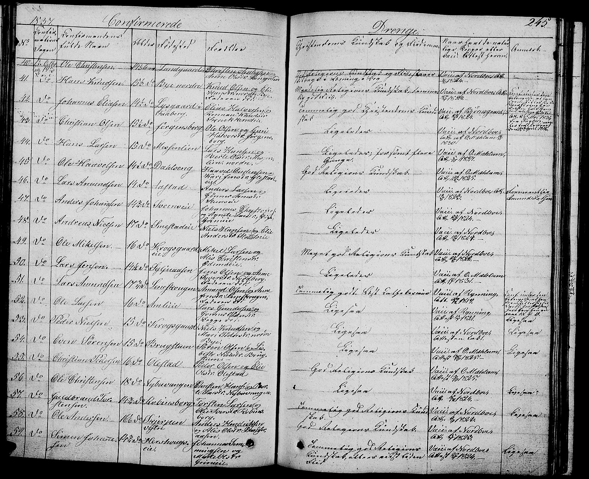 Ringsaker prestekontor, AV/SAH-PREST-014/L/La/L0004: Parish register (copy) no. 4, 1827-1838, p. 245