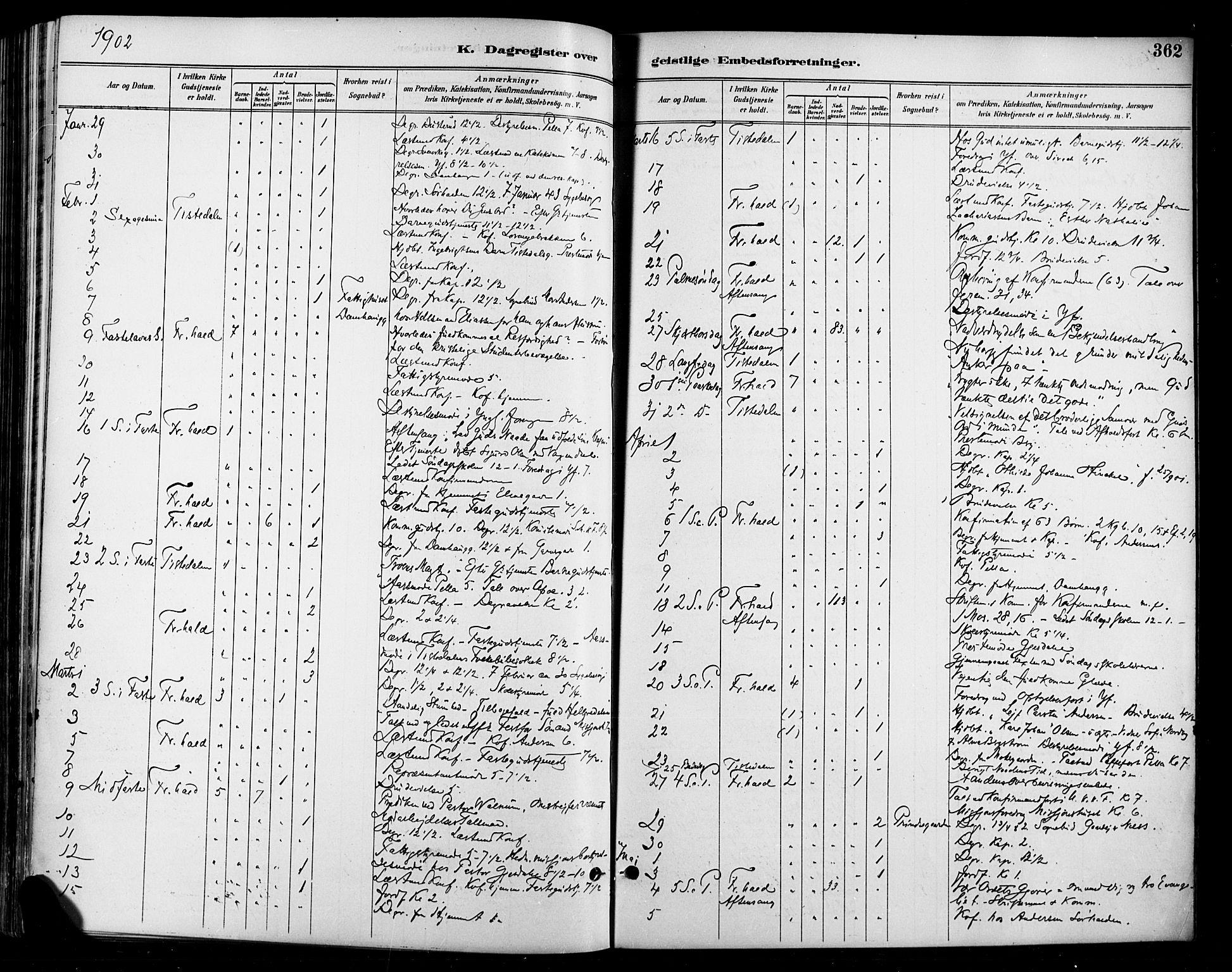 Halden prestekontor Kirkebøker, AV/SAO-A-10909/F/Fa/L0014: Parish register (official) no. I 14, 1890-1906, p. 362
