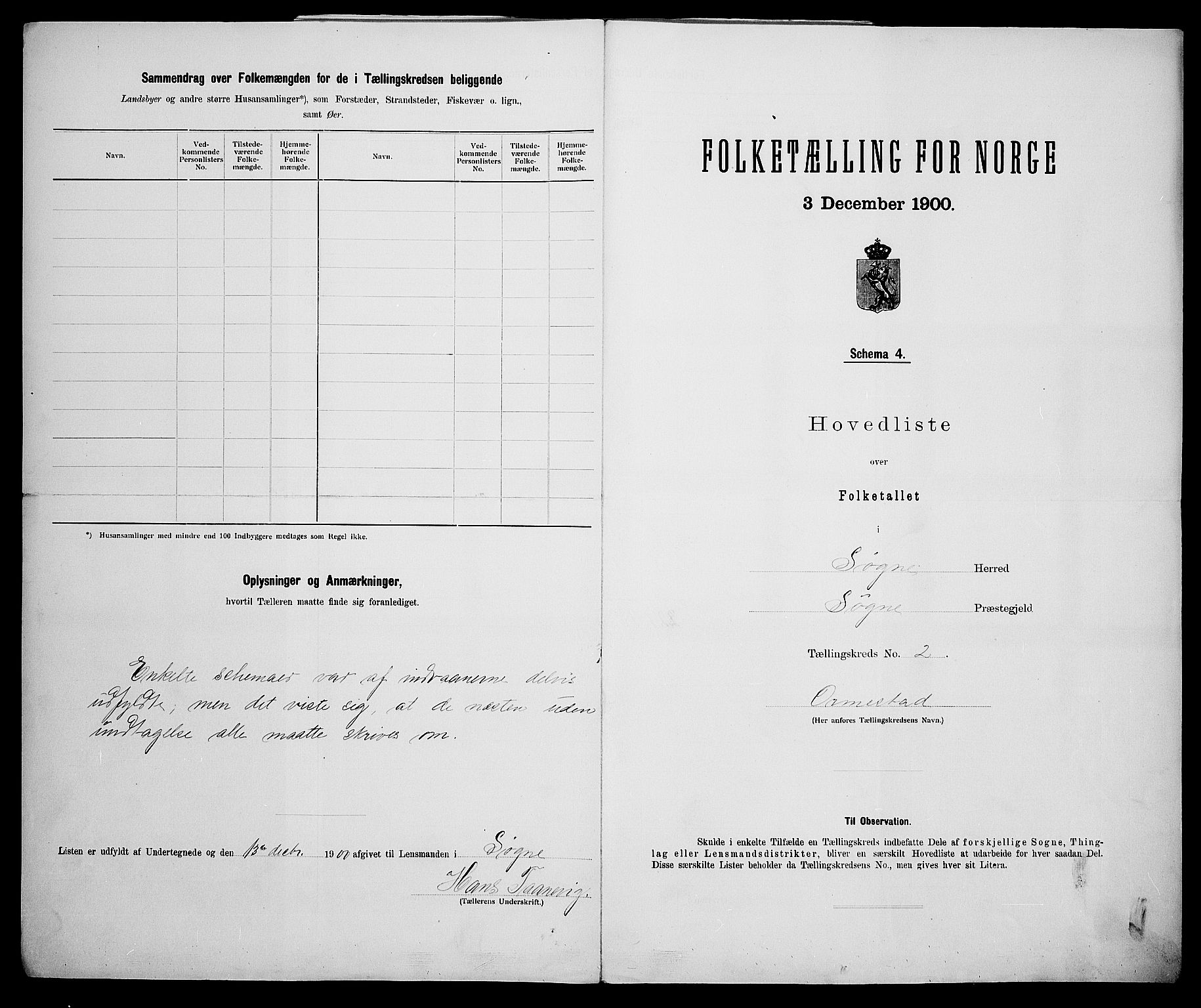 SAK, 1900 census for Søgne, 1900, p. 27