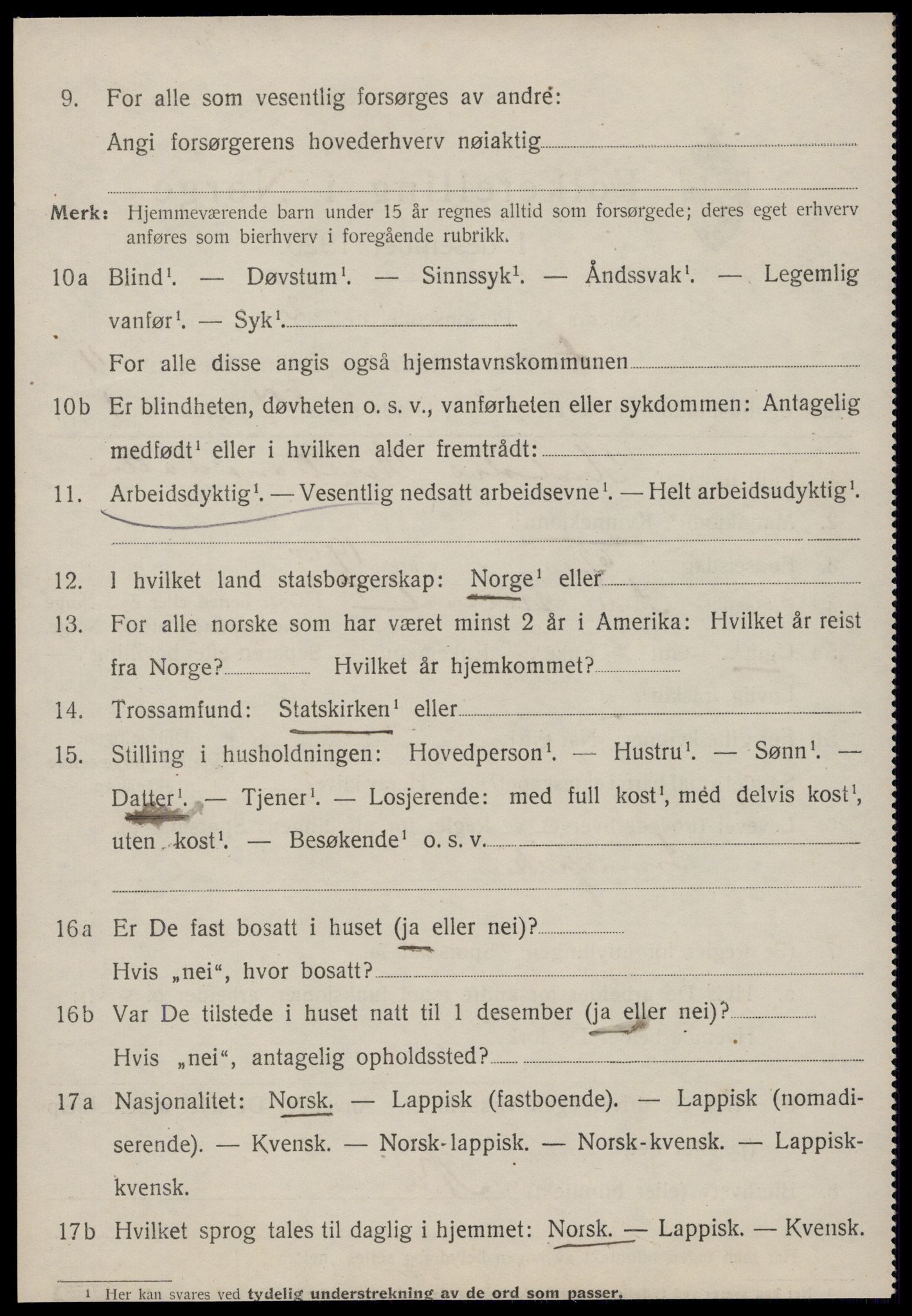 SAT, 1920 census for Å, 1920, p. 5029