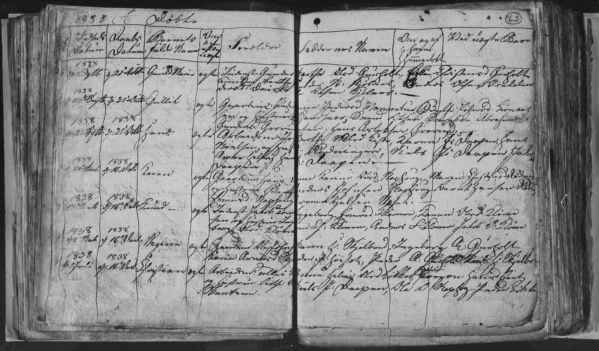 Siljan kirkebøker, SAKO/A-300/G/Ga/L0001: Parish register (copy) no. 1, 1827-1847, p. 62