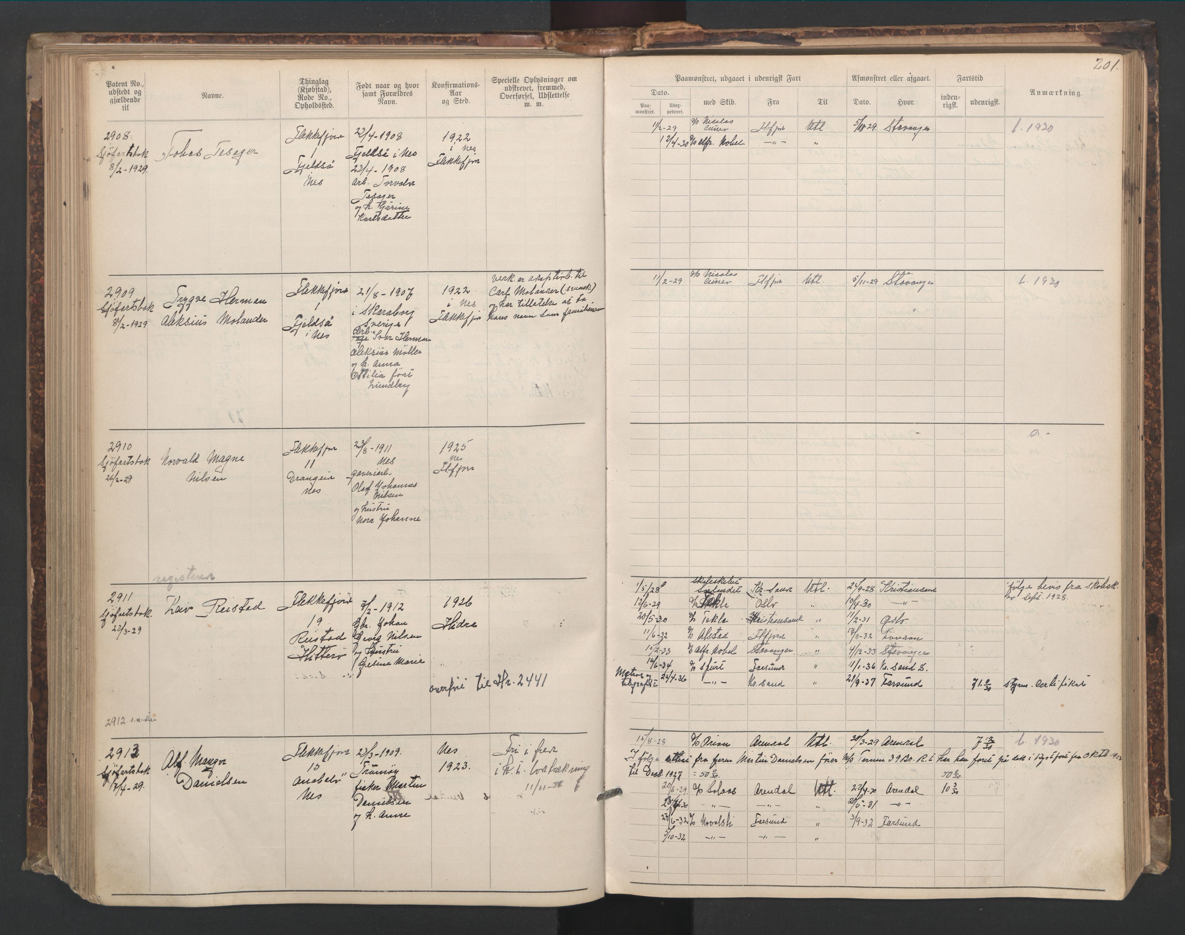 Flekkefjord mønstringskrets, AV/SAK-2031-0018/F/Fa/L0006: Annotasjonsrulle nr 1916-2964 med register, Æ-3, 1891-1948, p. 232