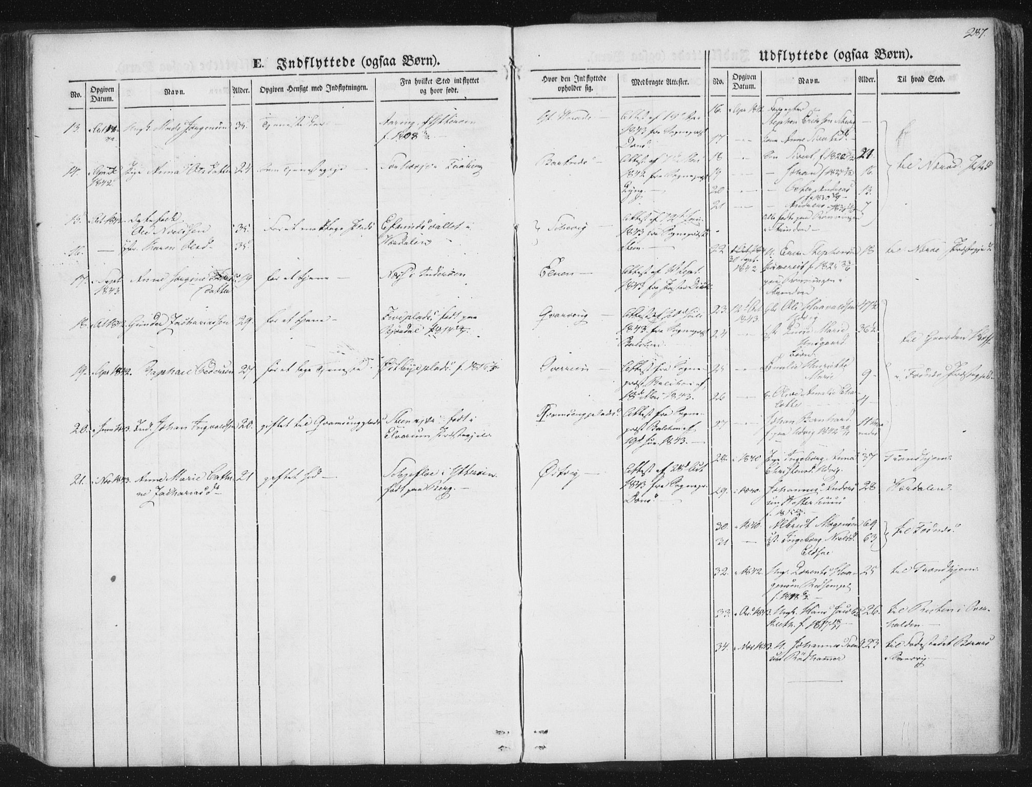 Ministerialprotokoller, klokkerbøker og fødselsregistre - Nord-Trøndelag, SAT/A-1458/741/L0392: Parish register (official) no. 741A06, 1836-1848, p. 287