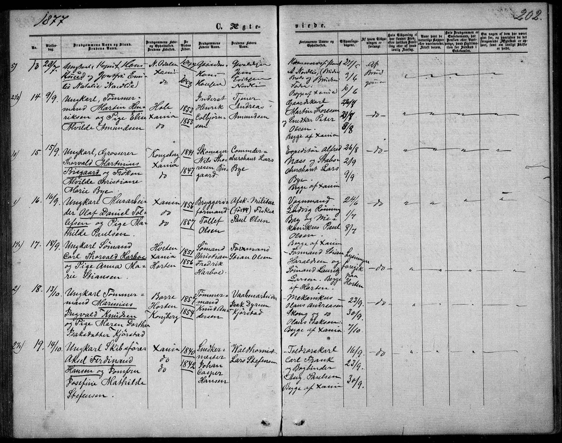 Garnisonsmenigheten Kirkebøker, AV/SAO-A-10846/F/Fa/L0011: Parish register (official) no. 11, 1870-1880, p. 202