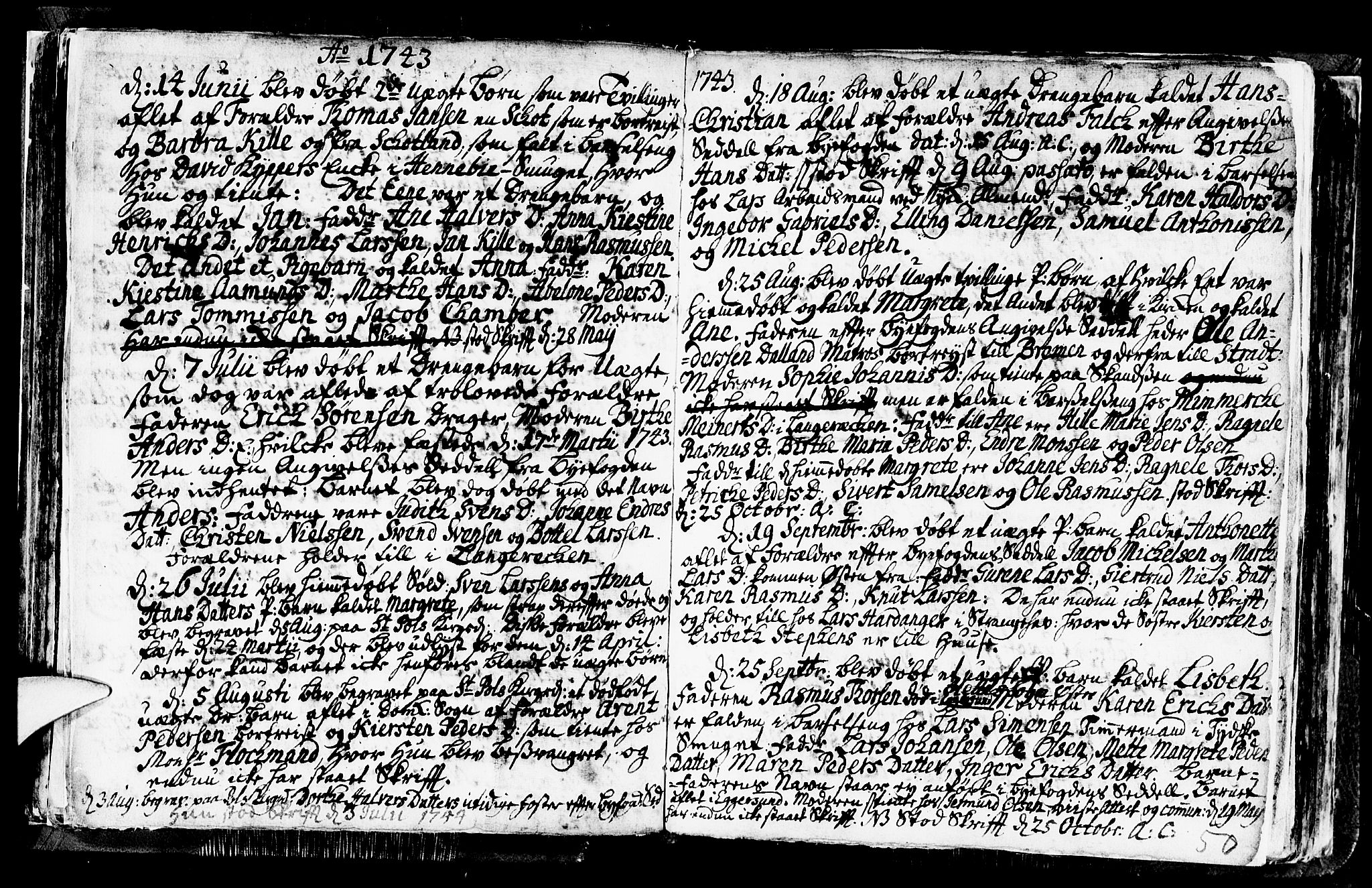 Nykirken Sokneprestembete, SAB/A-77101/H/Haa/L0001: Parish register (official) no. A 1, 1668-1820, p. 50