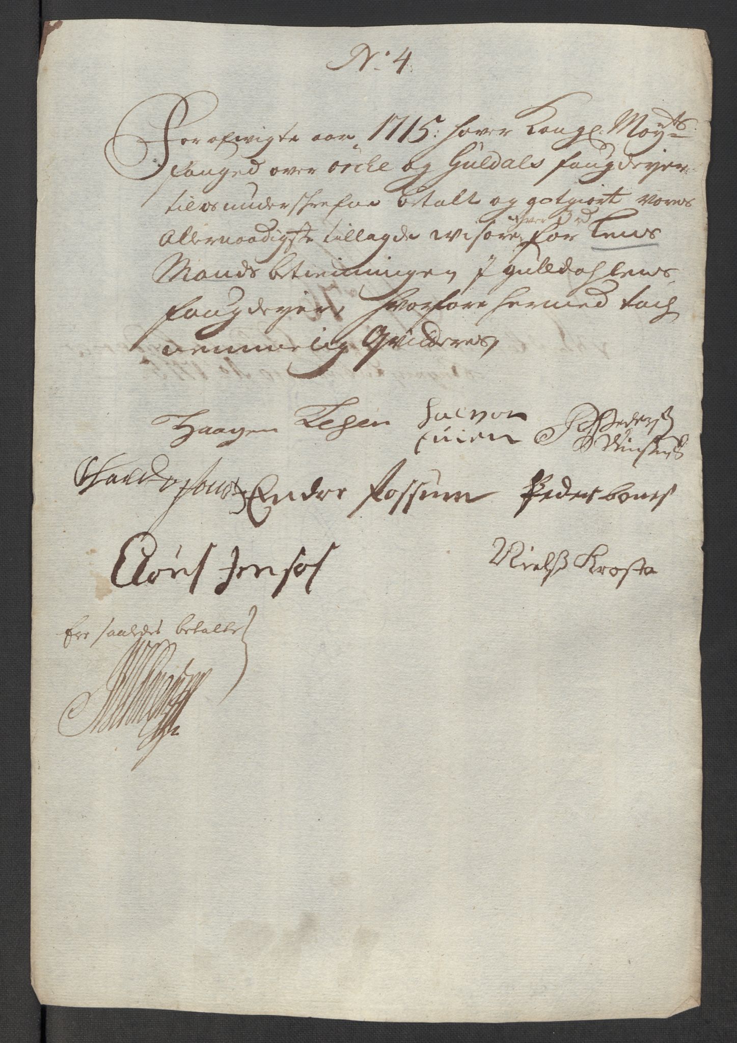 Rentekammeret inntil 1814, Reviderte regnskaper, Fogderegnskap, RA/EA-4092/R60/L3966: Fogderegnskap Orkdal og Gauldal, 1715, p. 510