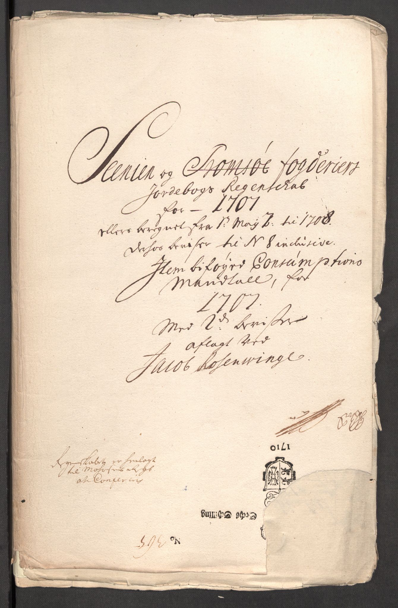 Rentekammeret inntil 1814, Reviderte regnskaper, Fogderegnskap, RA/EA-4092/R68/L4756: Fogderegnskap Senja og Troms, 1705-1707, p. 360