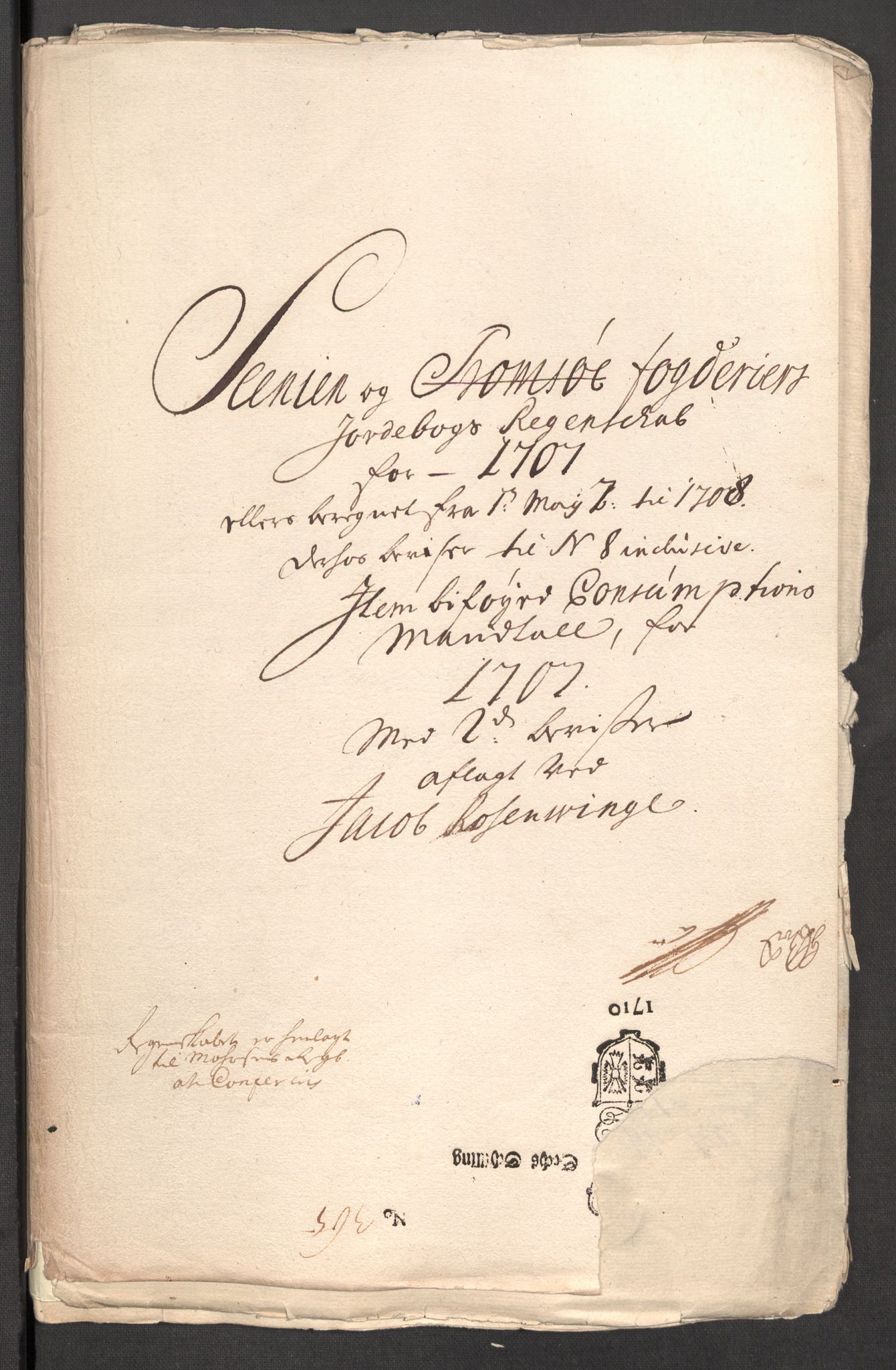 Rentekammeret inntil 1814, Reviderte regnskaper, Fogderegnskap, AV/RA-EA-4092/R68/L4756: Fogderegnskap Senja og Troms, 1705-1707, p. 360