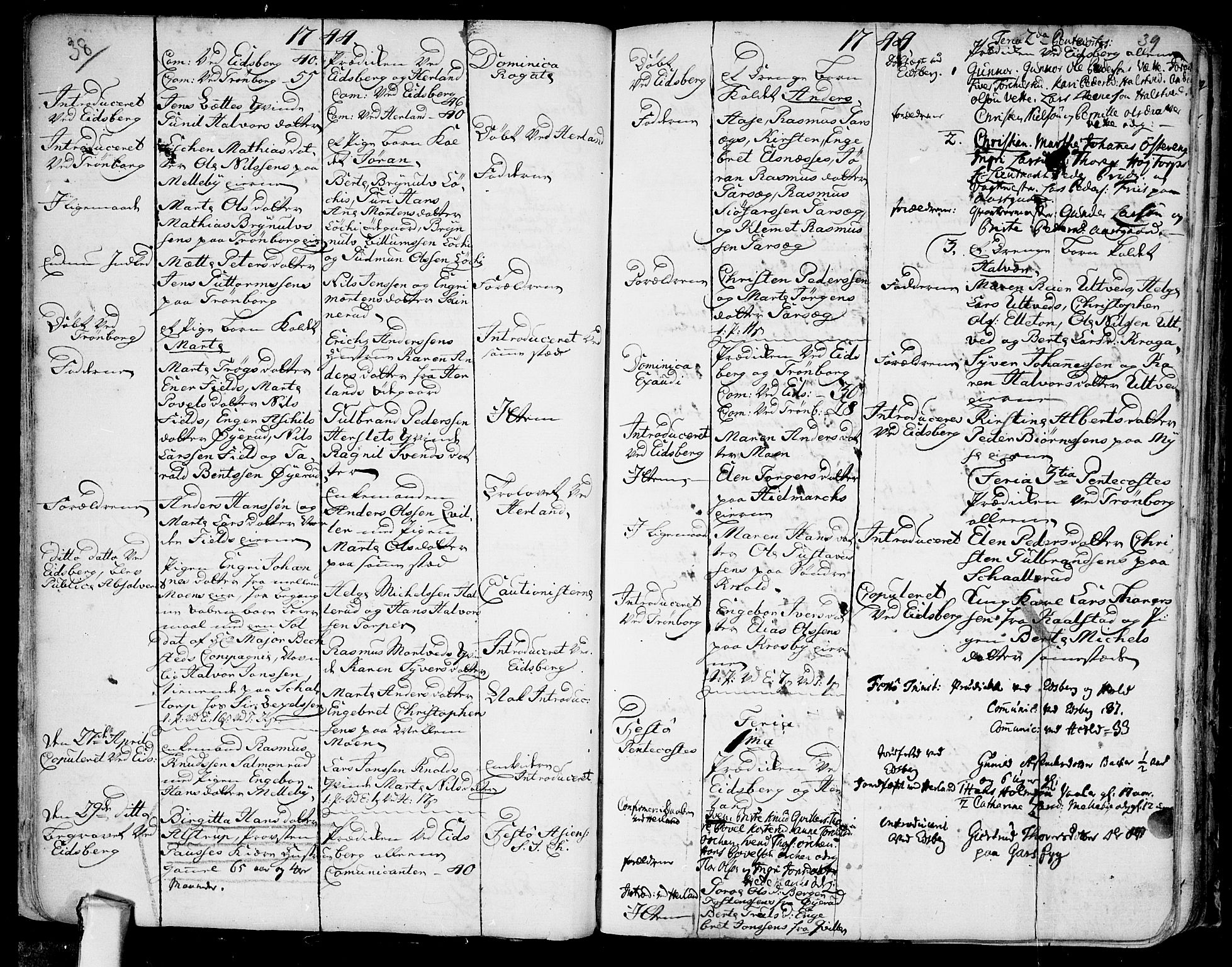 Eidsberg prestekontor Kirkebøker, AV/SAO-A-10905/F/Fa/L0003: Parish register (official) no.  I 3, 1742-1758, p. 38-39