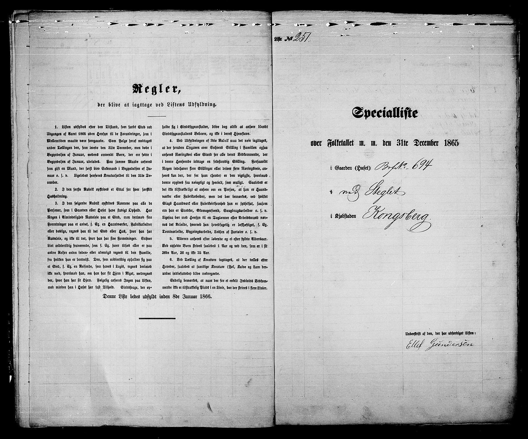 RA, 1865 census for Kongsberg/Kongsberg, 1865, p. 518