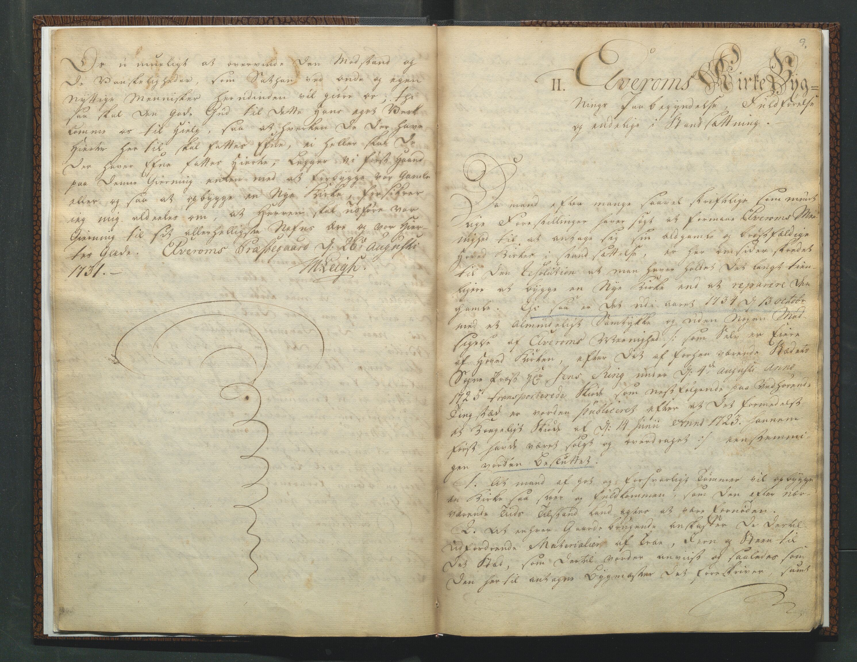 Elverum prestekontor, AV/SAH-PREST-044/G/Ga/L0001/0001: Kirken / Elverum kirke, 1731-1831, p. 8-9