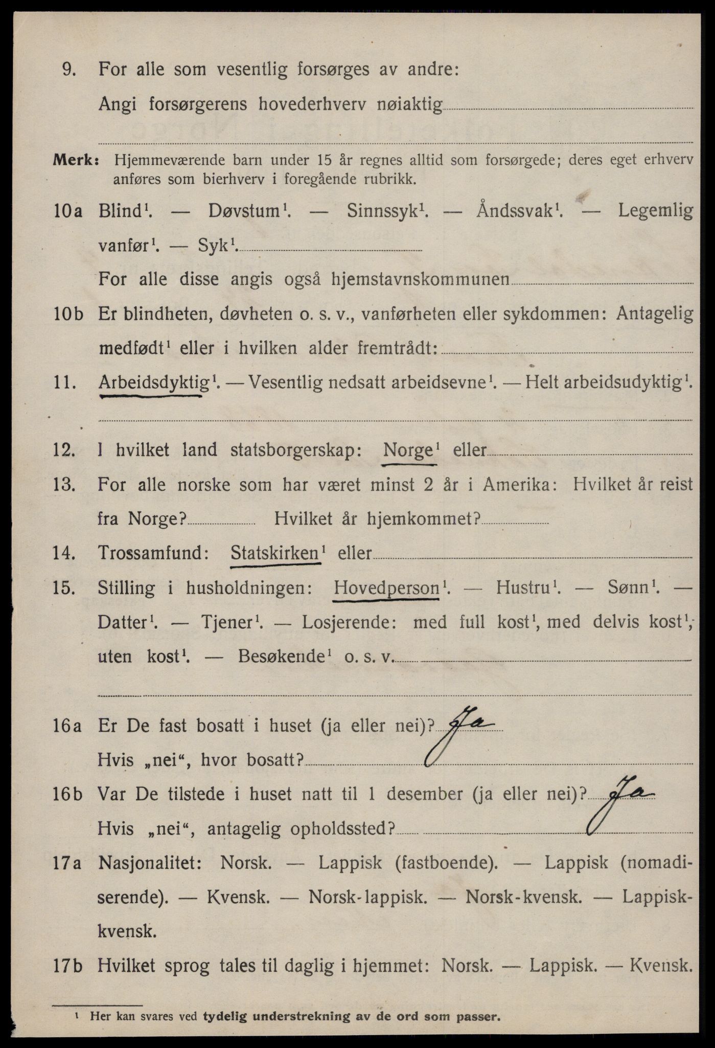 SAT, 1920 census for Soknedal, 1920, p. 2367